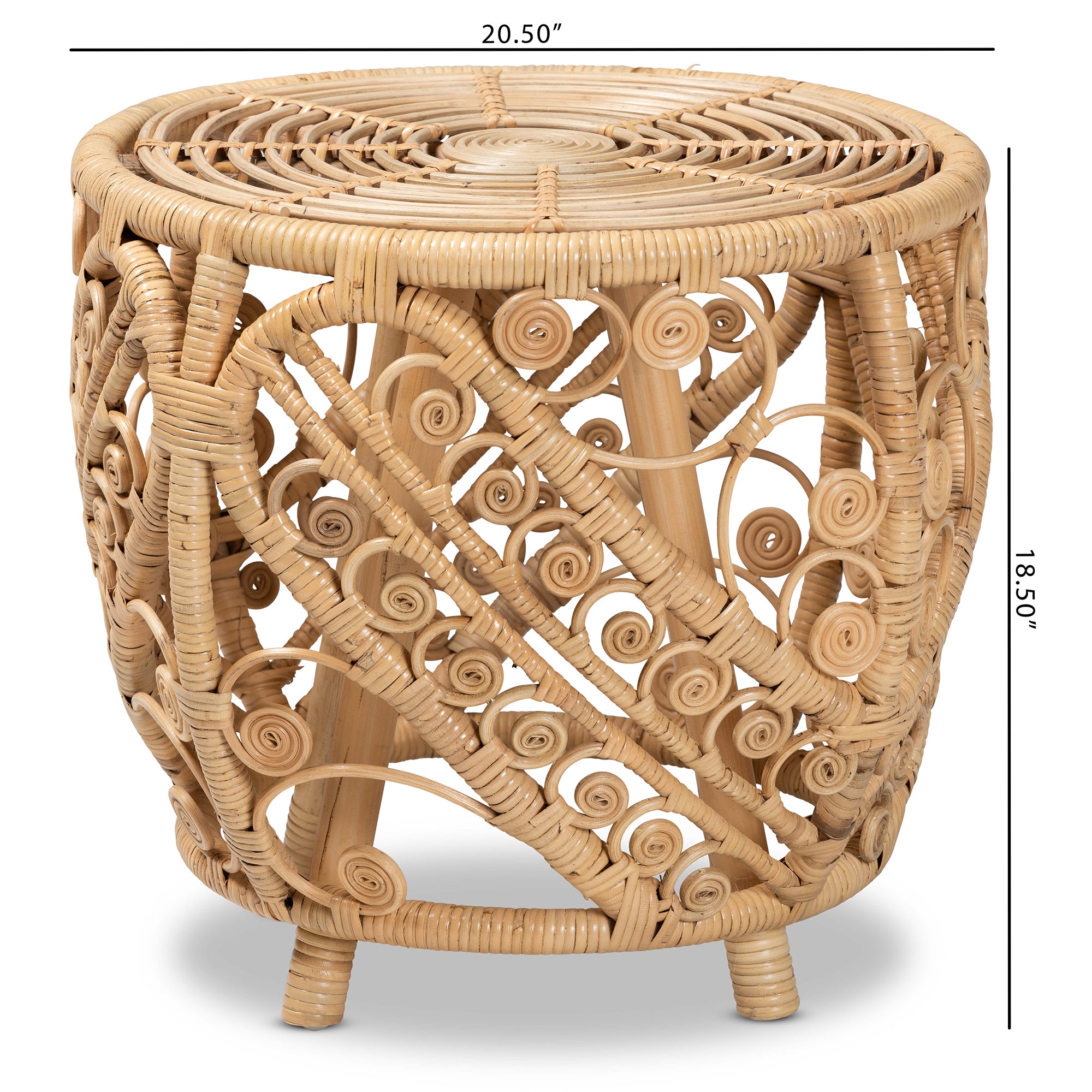 Selene Rattan End Table