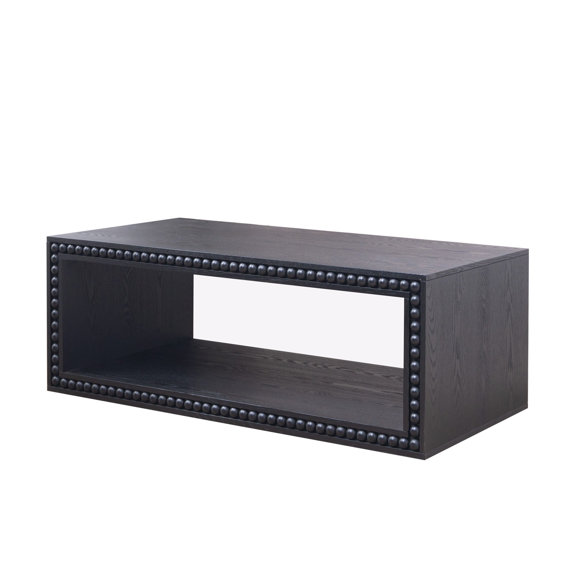 Beaded Edge Open Storage Coffee Table