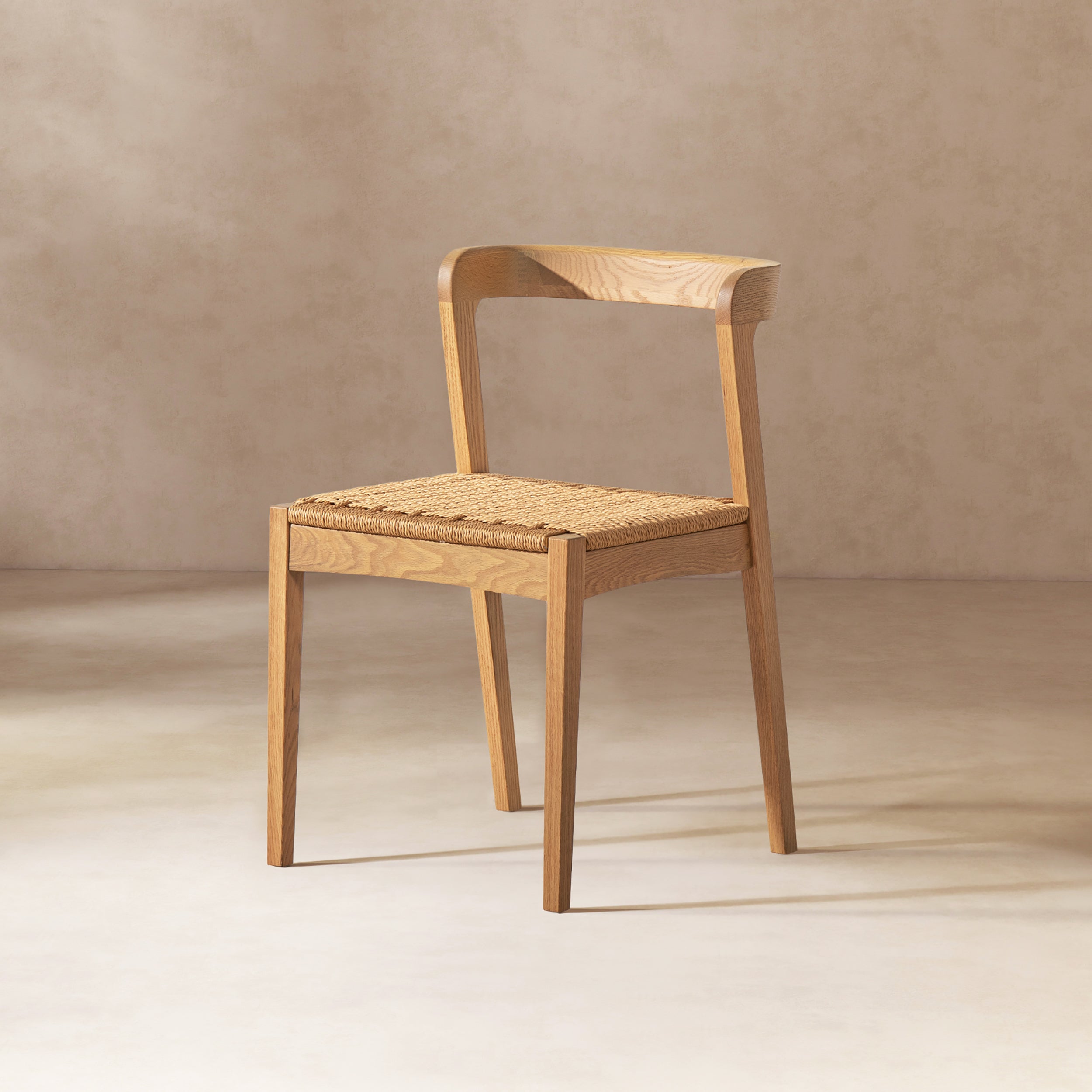 Capri Woven Seat Stacking Wood Dining Chair