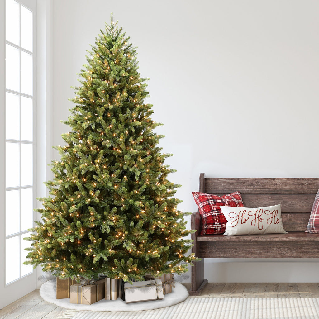 7.5 ft Pre-lit 7.5' Westford Spruce Artificial Christmas Tree with Clear Lights & Metal Stand