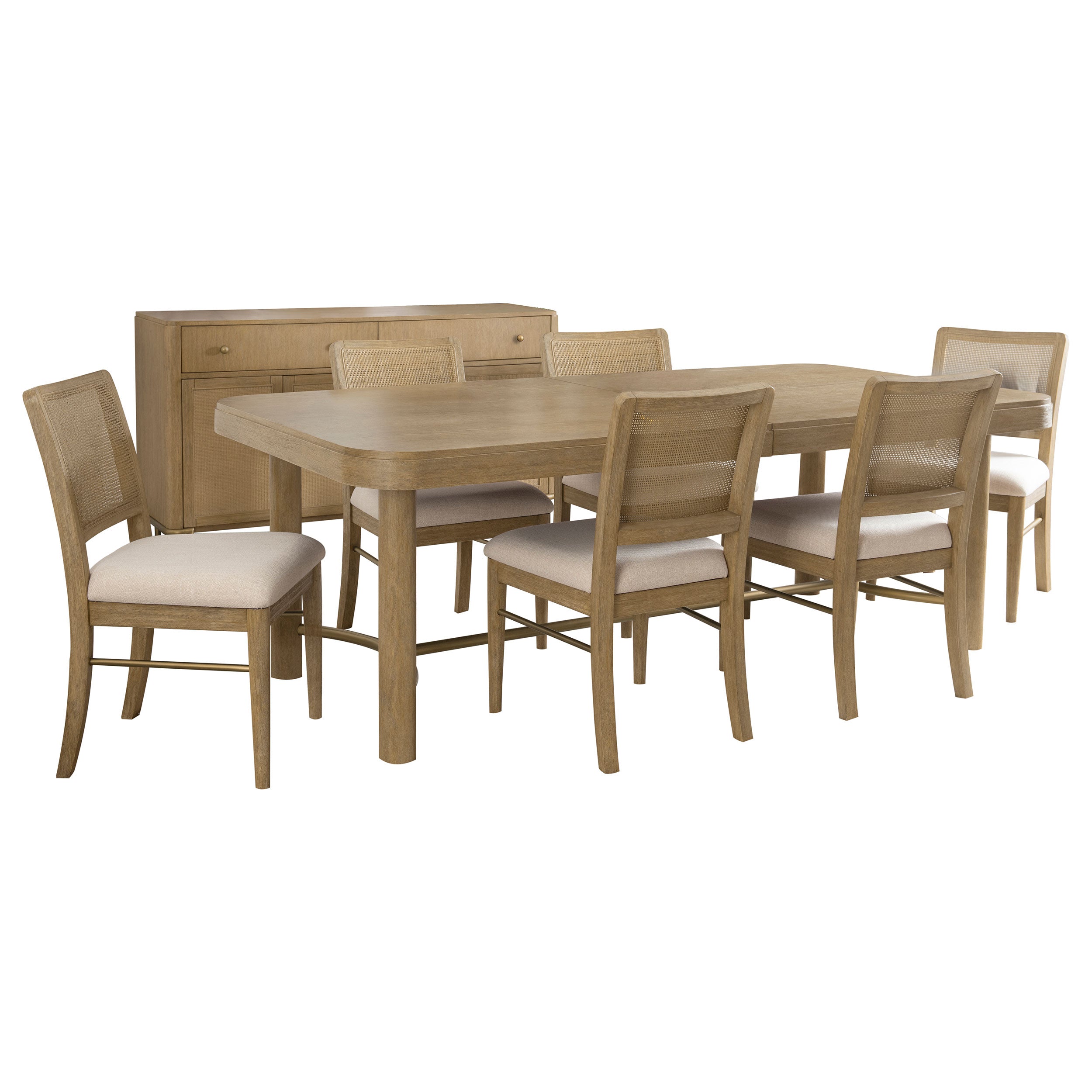 Benson Rectangular Extension Leaf Dining Table Set