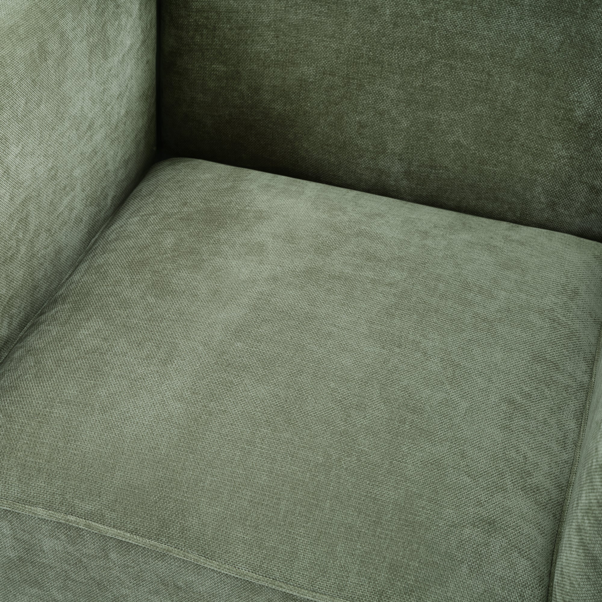 Modern Chenille Barrel Accent Chair with Enclosed Arms