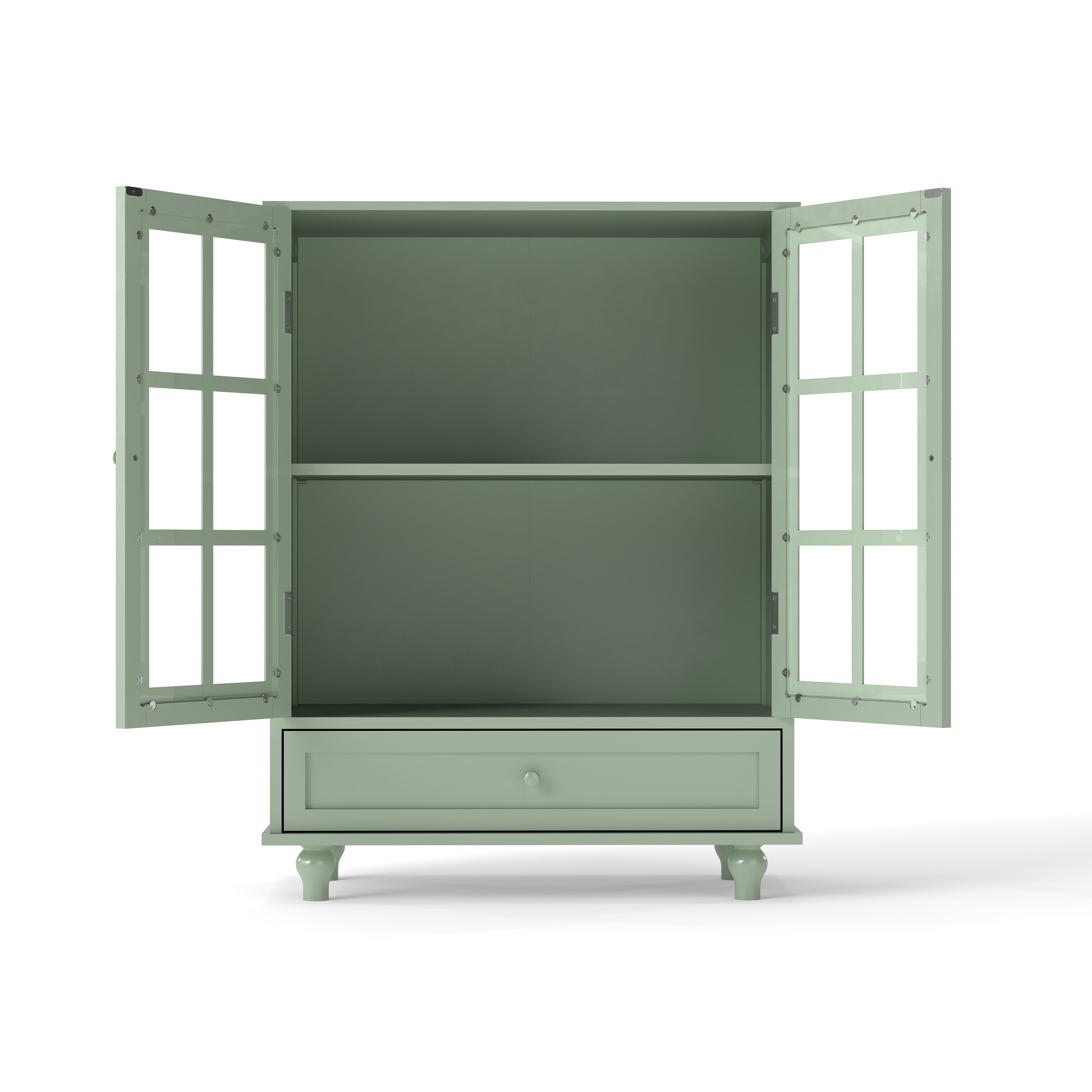 Double Glass Door Accent Cabinet