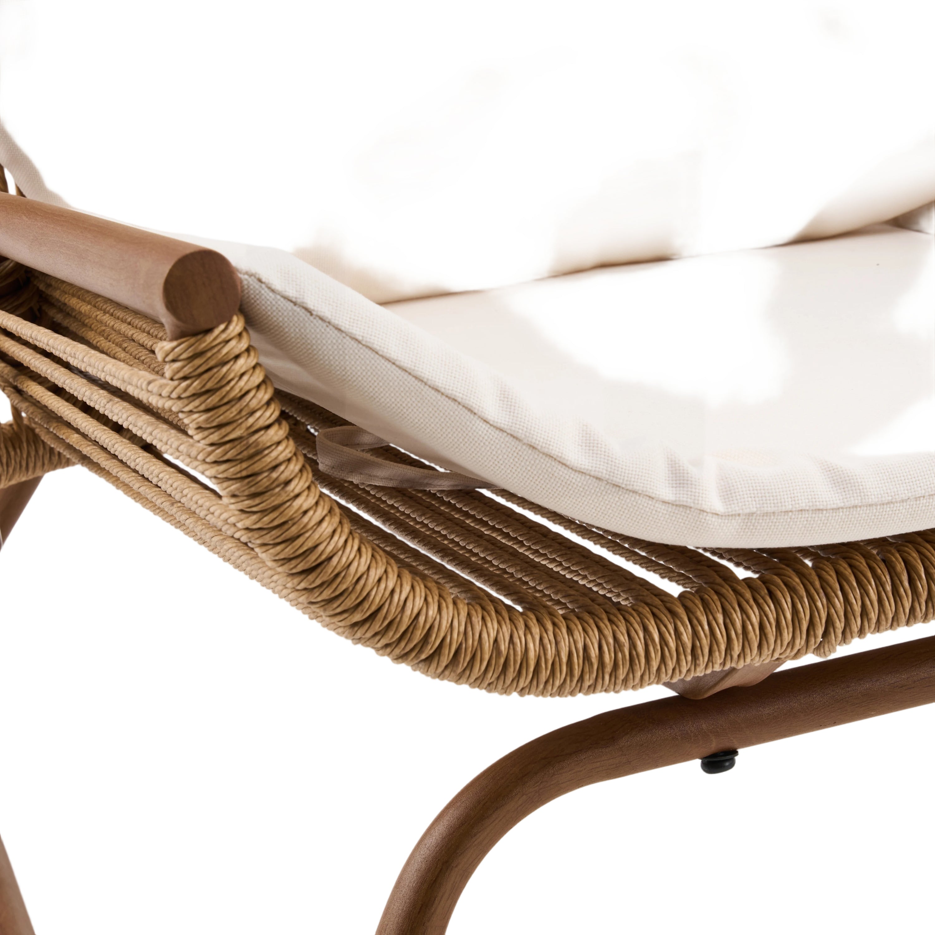 High Square Back Modern Outdoor Rocking Chair