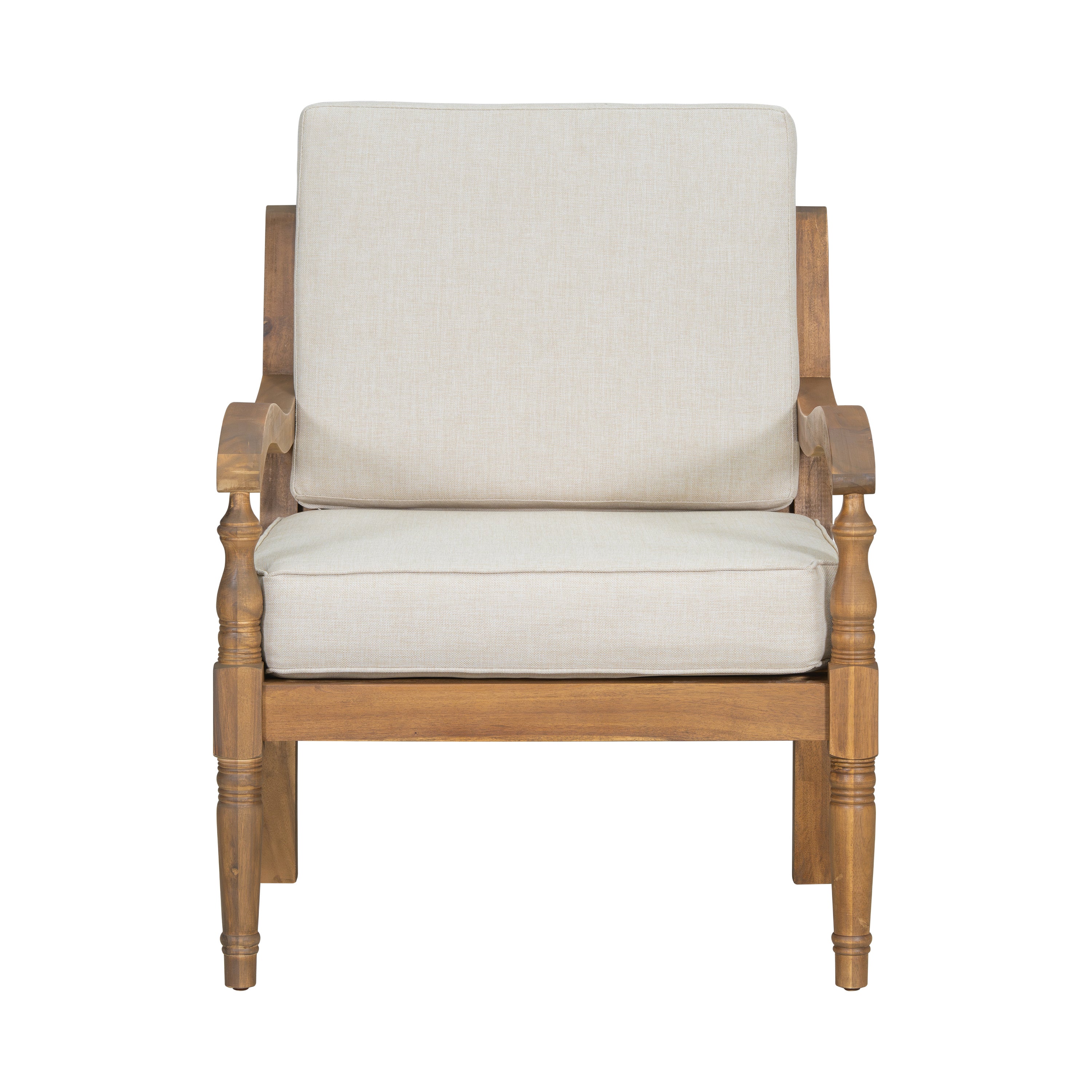 Islewood Acacia Wood Outdoor Patio Club Chair with Cushions