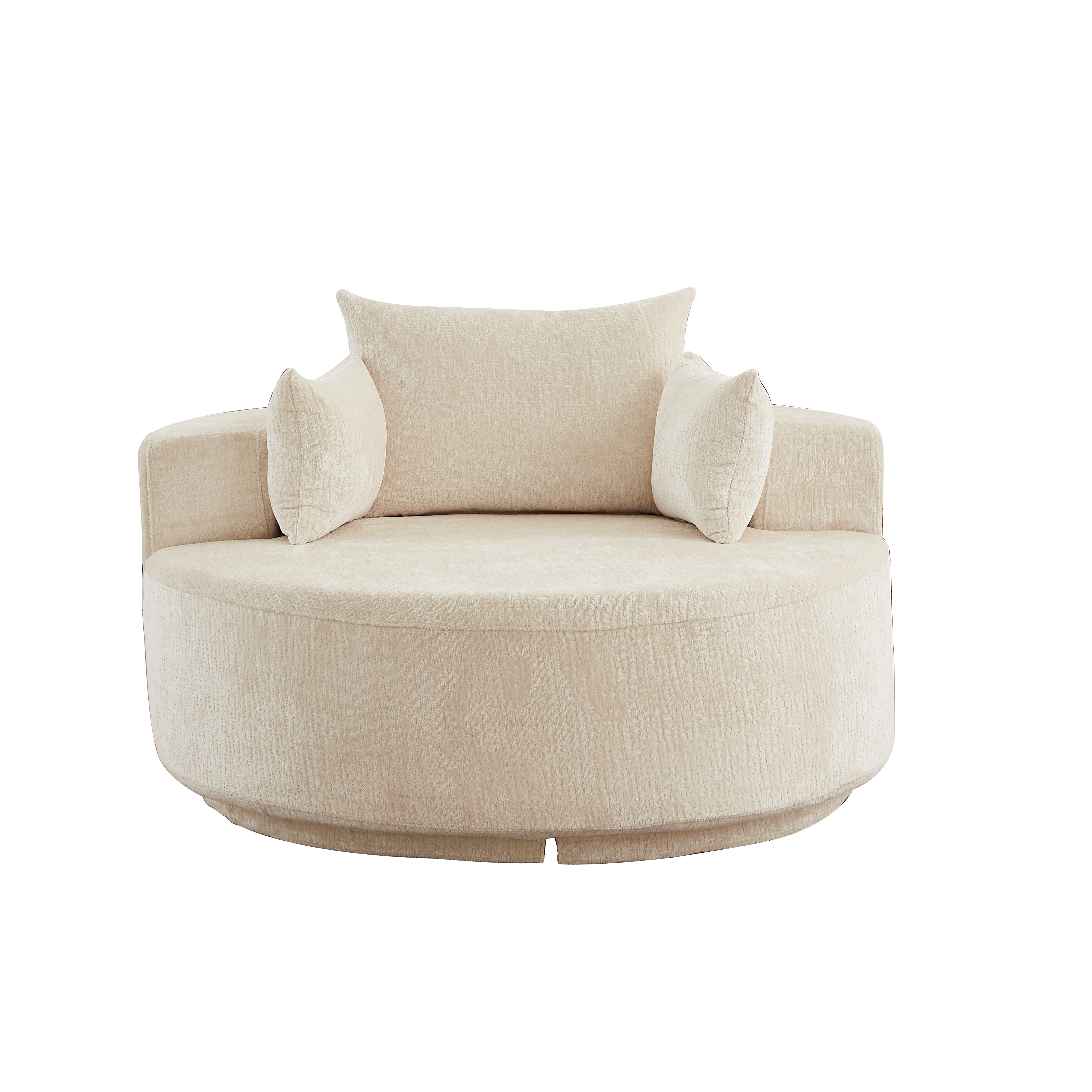 Oversized Chenille Swivel Lounge Chair