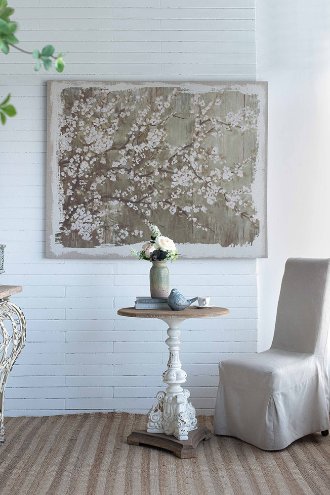 Canvas Wall Art with Large Cherry Blossom Print