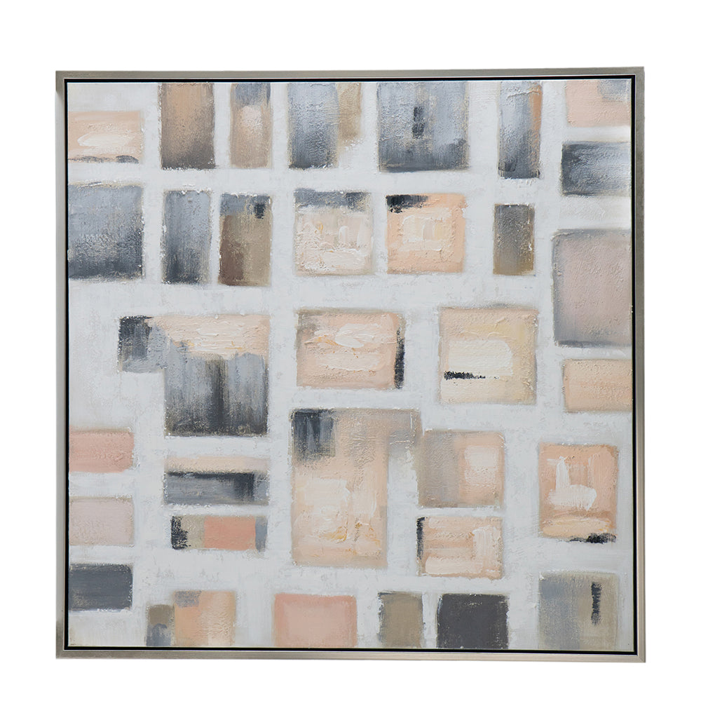 39.4x39.4' Cornerstone Framed Hand-painted Wall Art