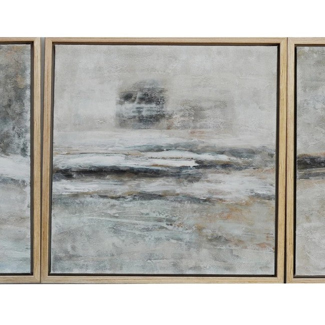 Knox 3 Piece Framed Canvas With Textural Brushwork
