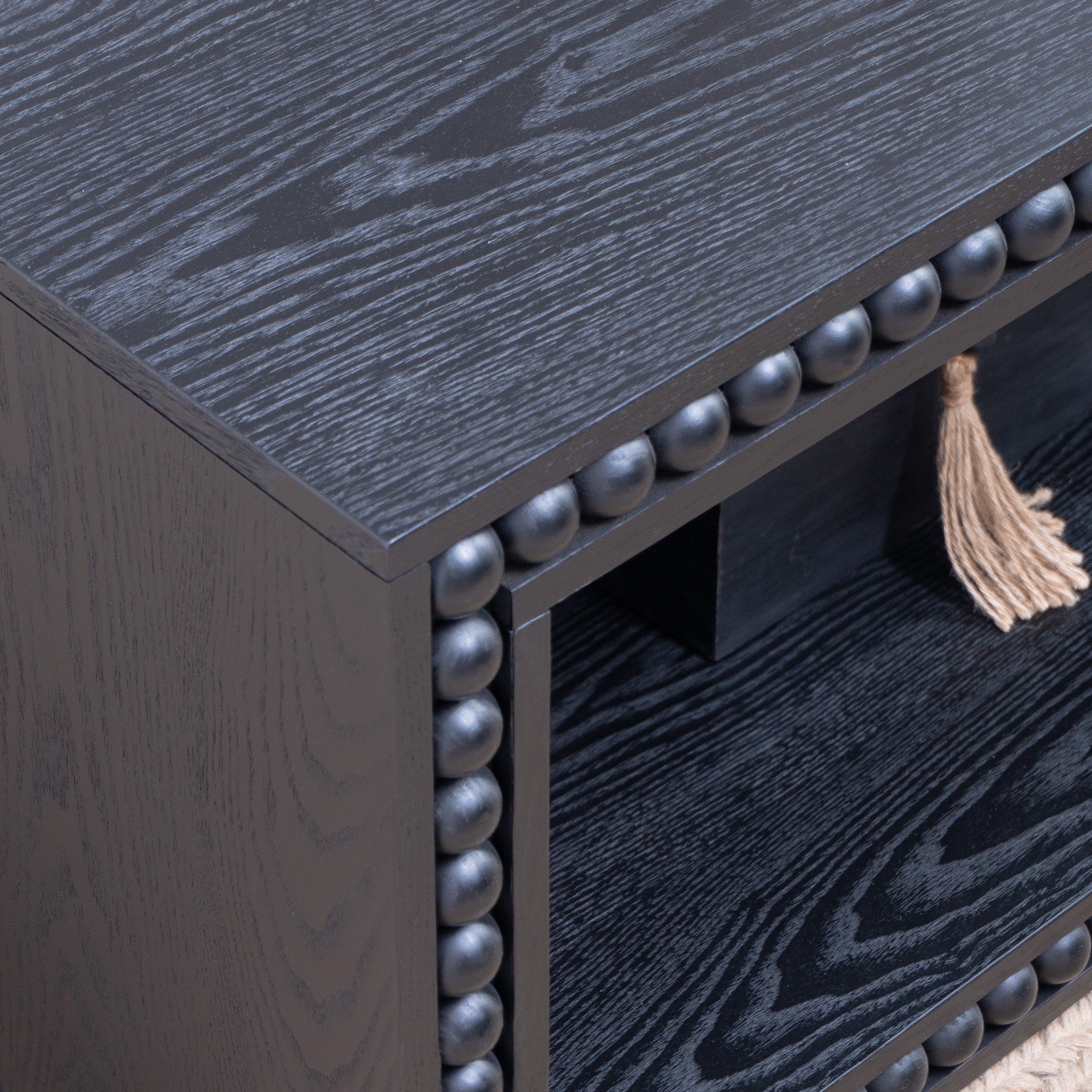Beaded Edge Open Storage Coffee Table