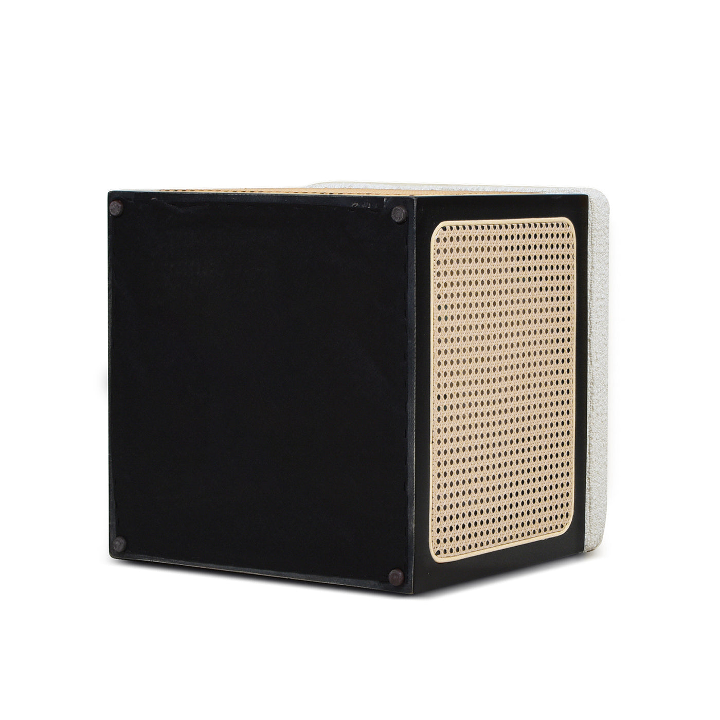 18" Cane Webbing Cube Ottoman