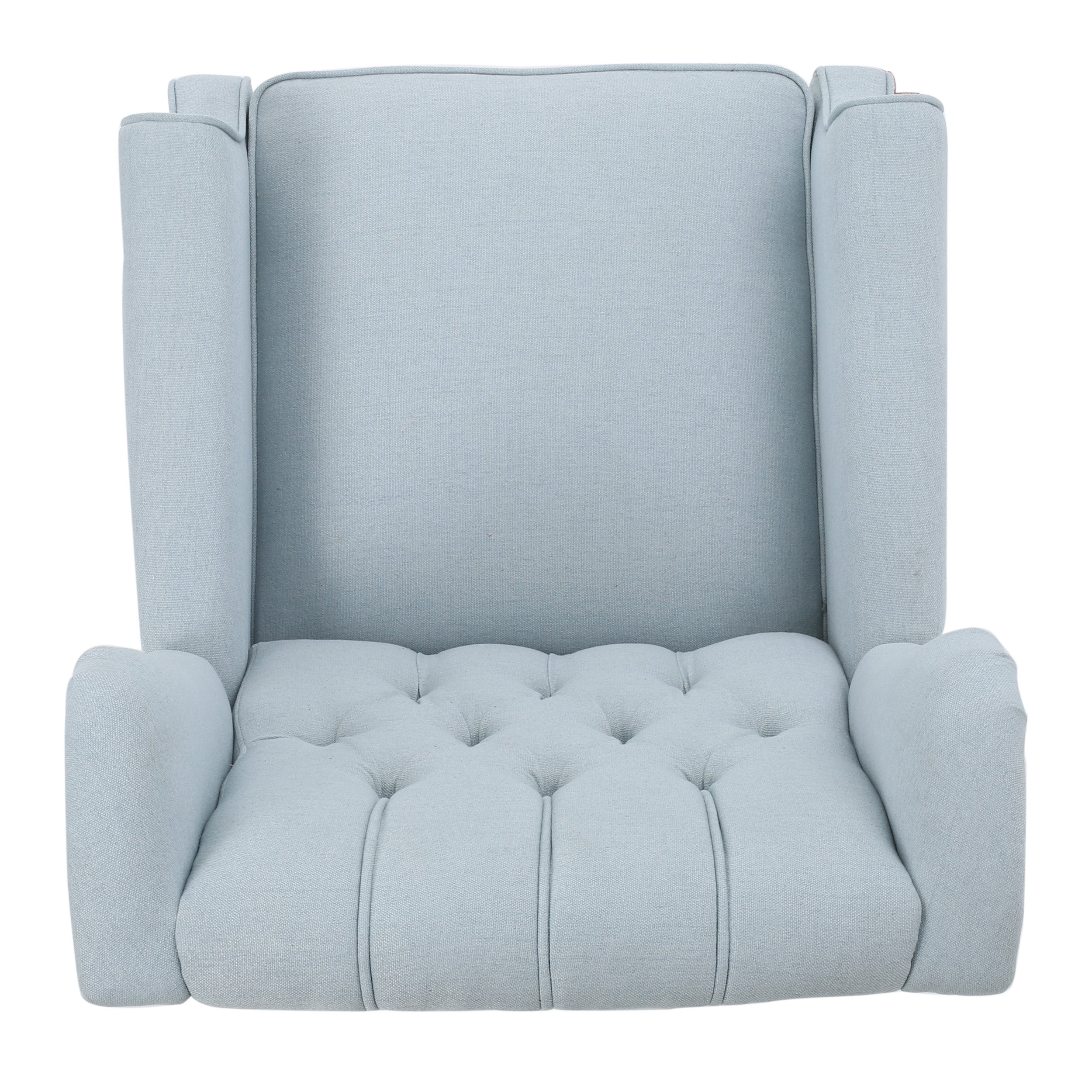 Contemporary Tufted Fabric Arm Chair Recliner with Wingback Design