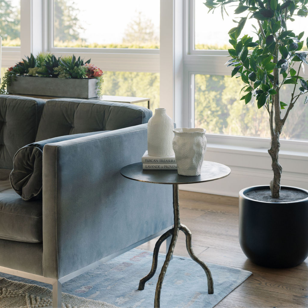 Aluminum Textured Vase in Off-White, 8 in