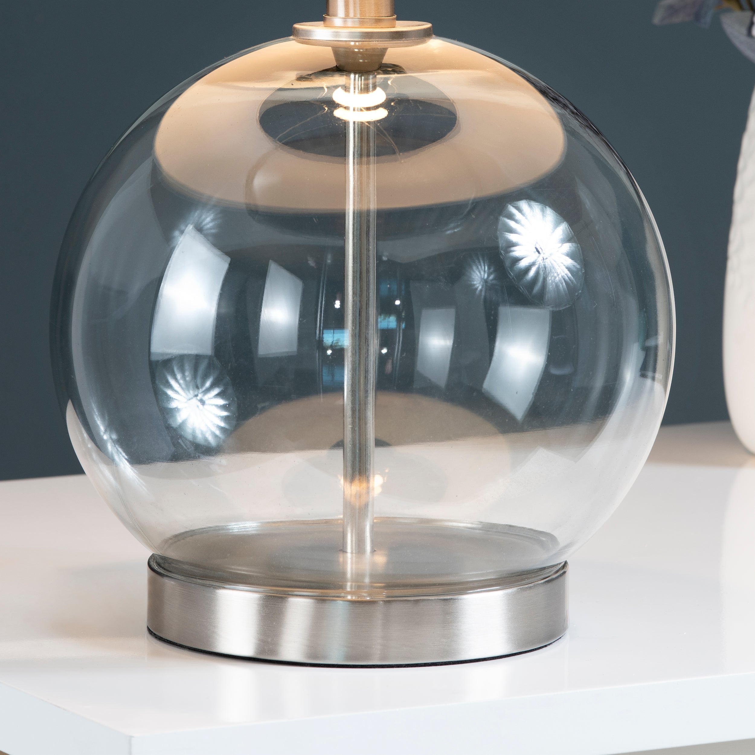 Smoke Glass Table Lamp