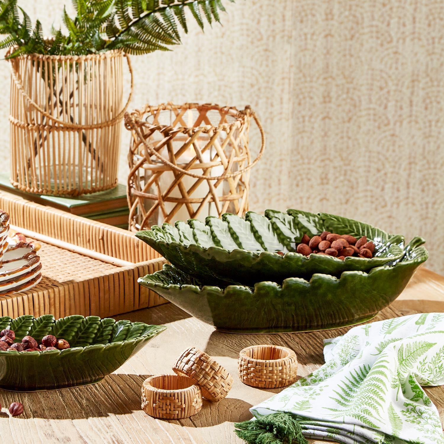 Fern Leaf Tid Bit Plates, Set of 3