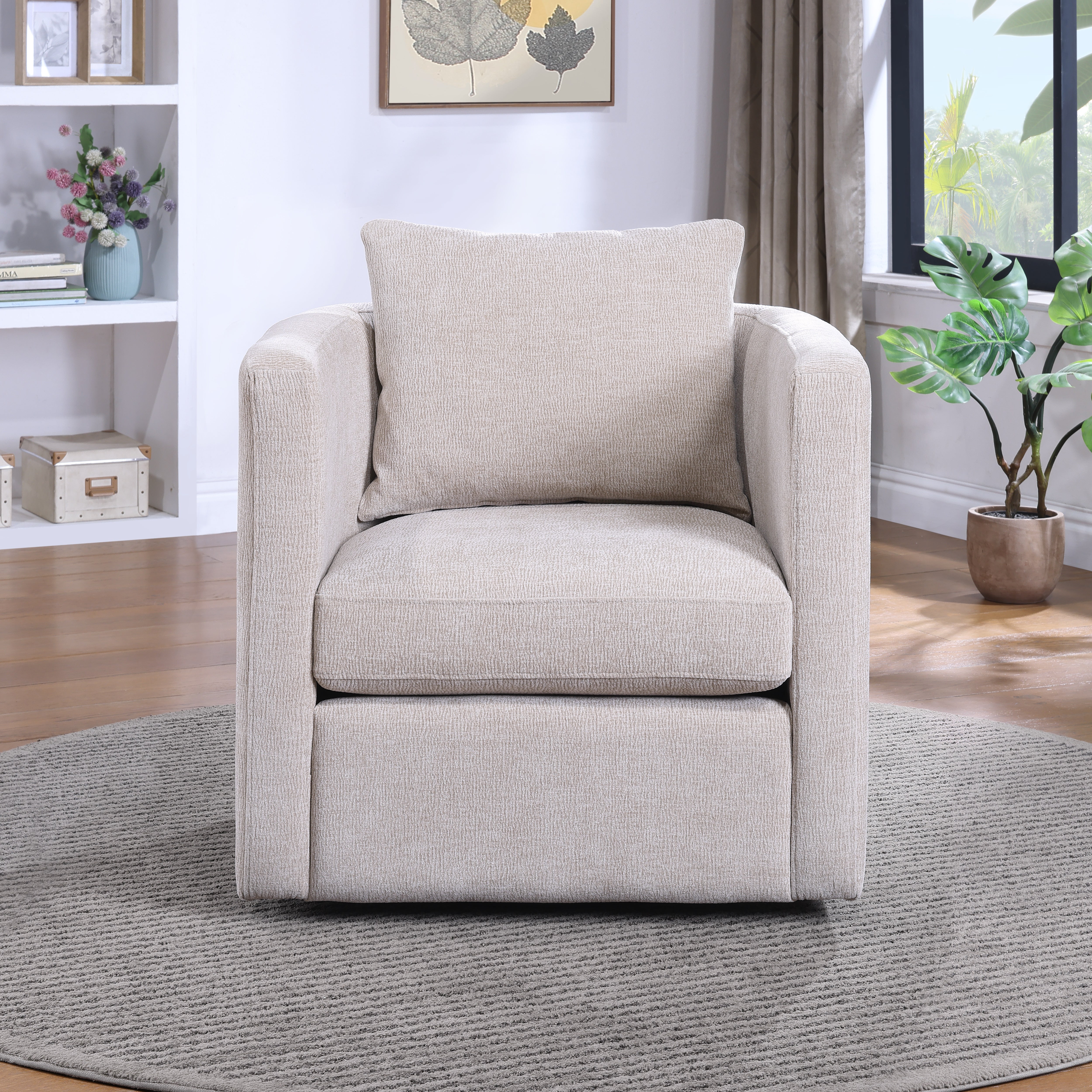 Sutton Swivel Barrel Chair with Performance Fabric