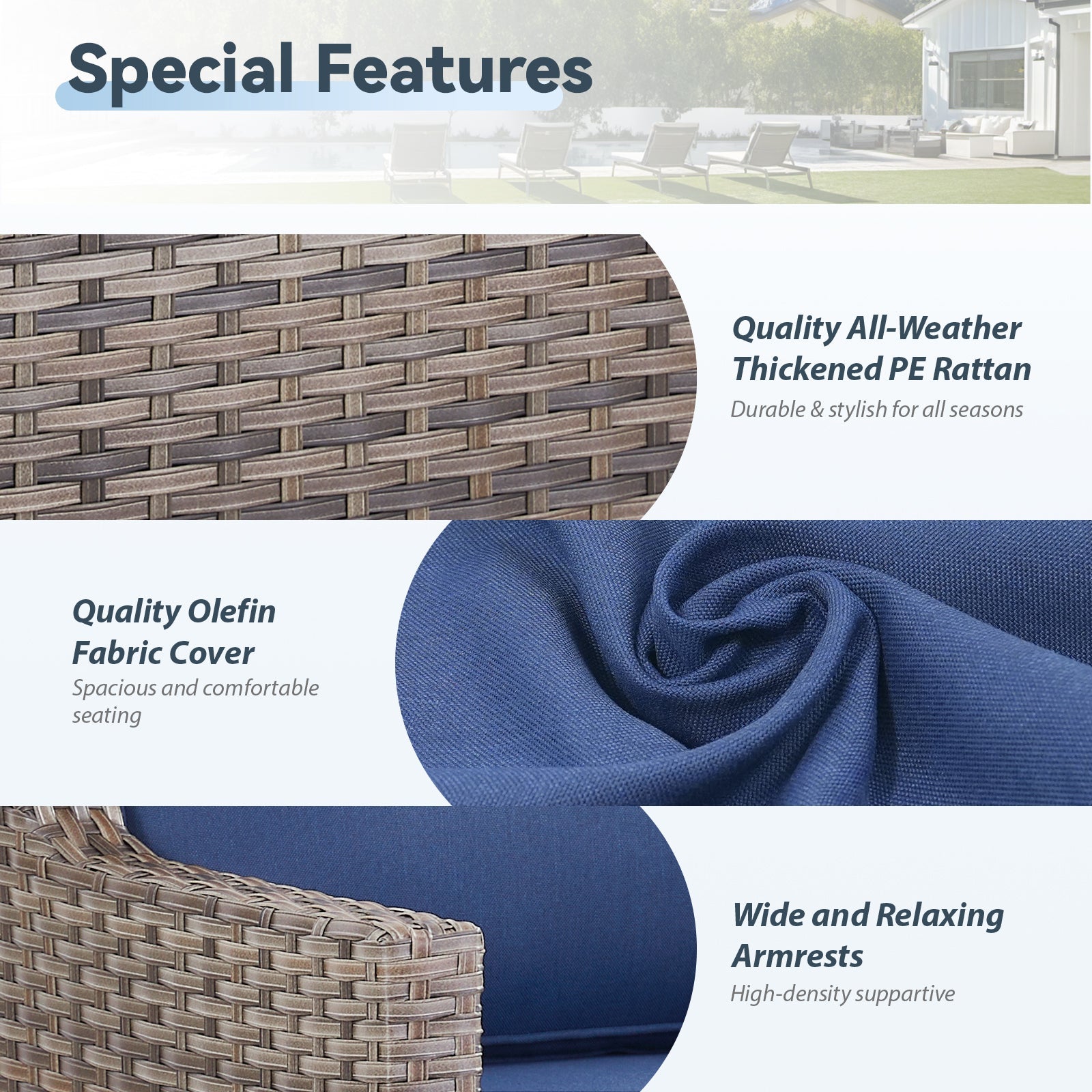 Tatum Outdoor 3-Seat Sofa