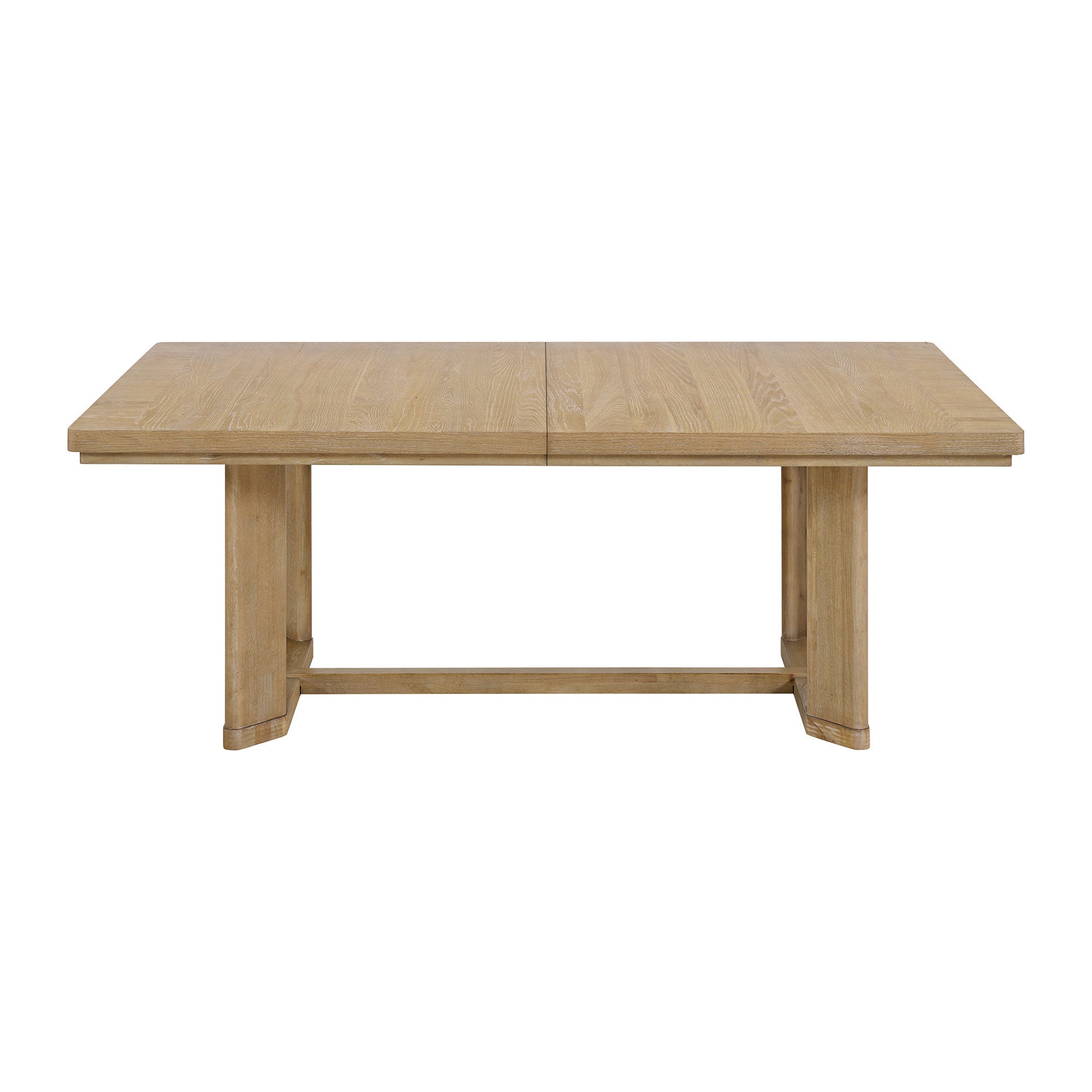 Extendable Trestle Dining Table with Leaf