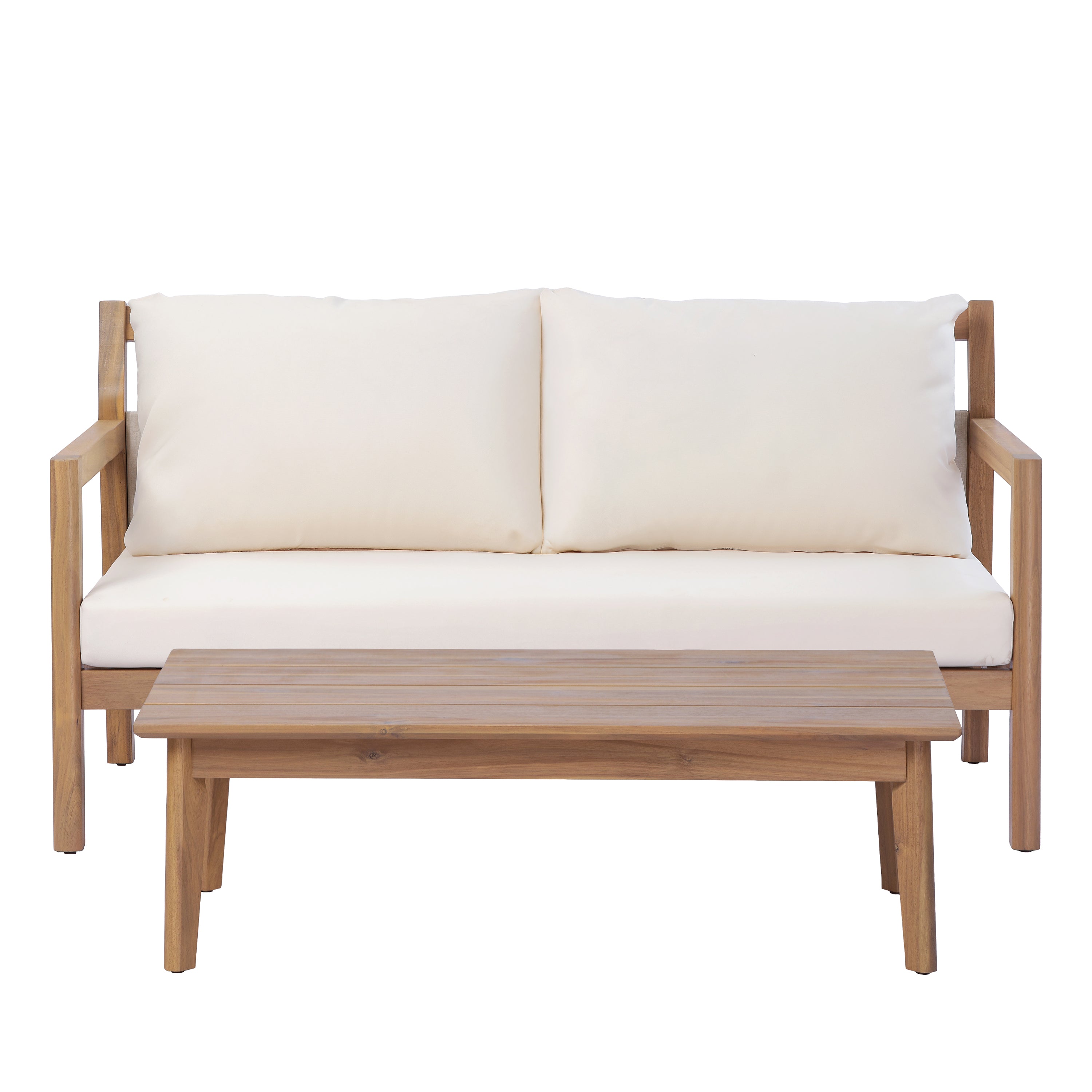 Pablo Outdoor Patio Loveseat and Coffee Table