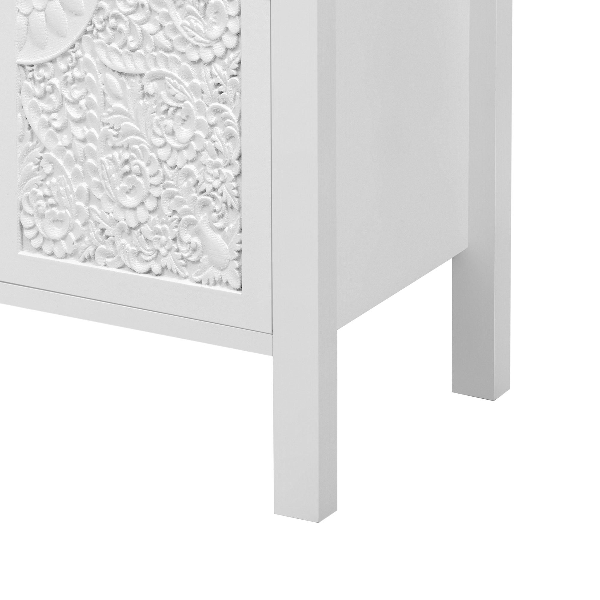 Carved Wood TV Stand