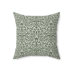 Emerald Damask Accent Throw Pillow