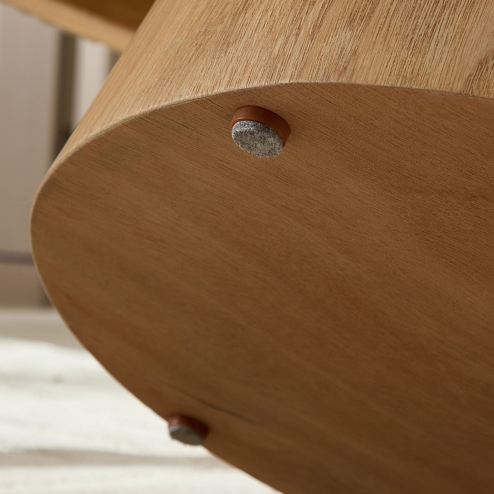 Fluted Oval Pedestal Coffee Table