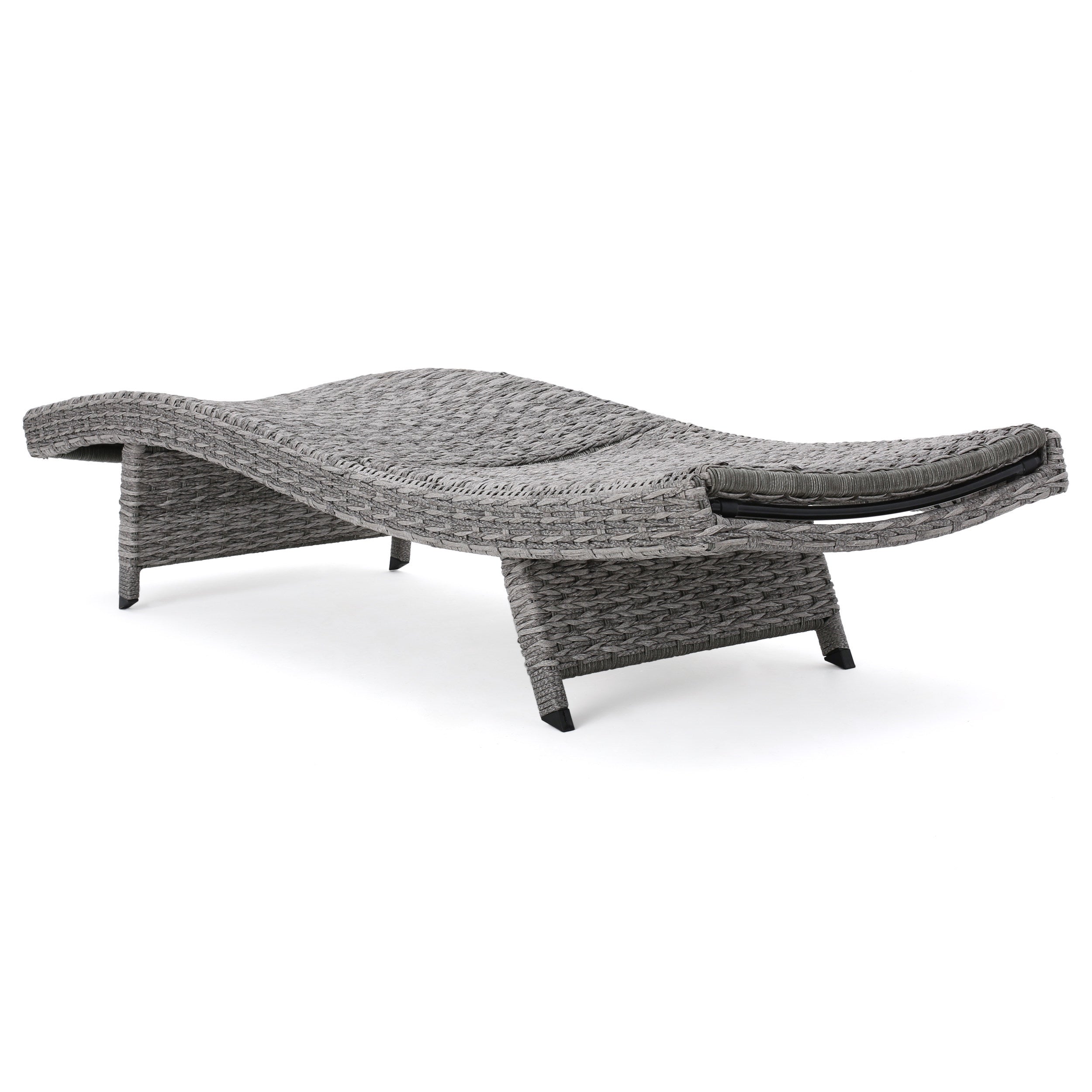 Crete Wicker Chaise Lounge, Set of 2