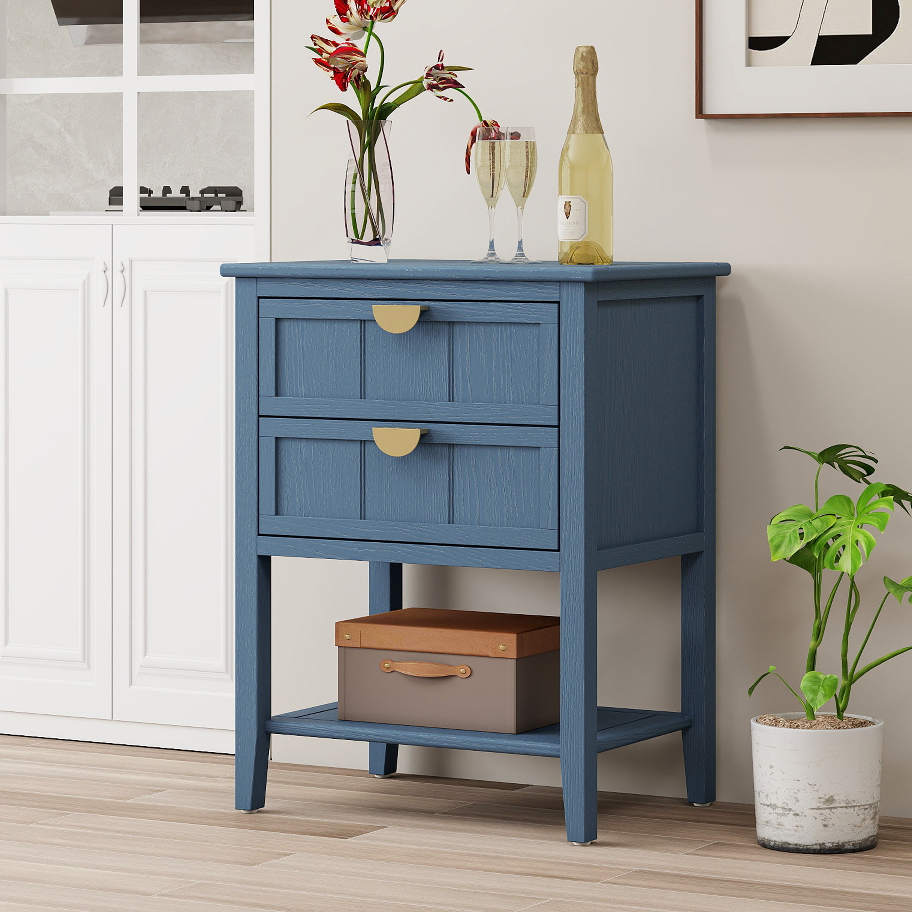 2 Drawer Side Table