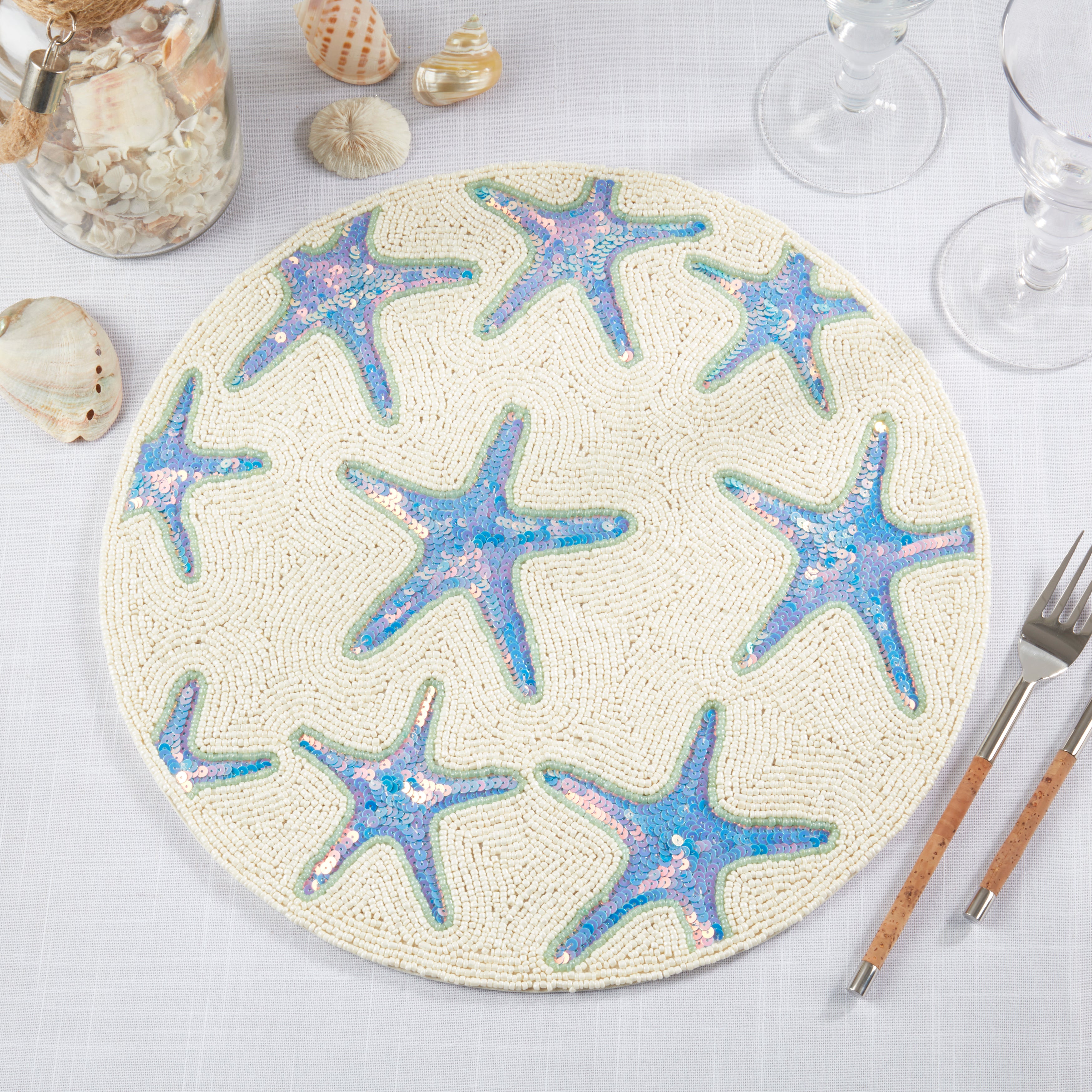 Ocean Glow Starfish Placemat, Set of 4