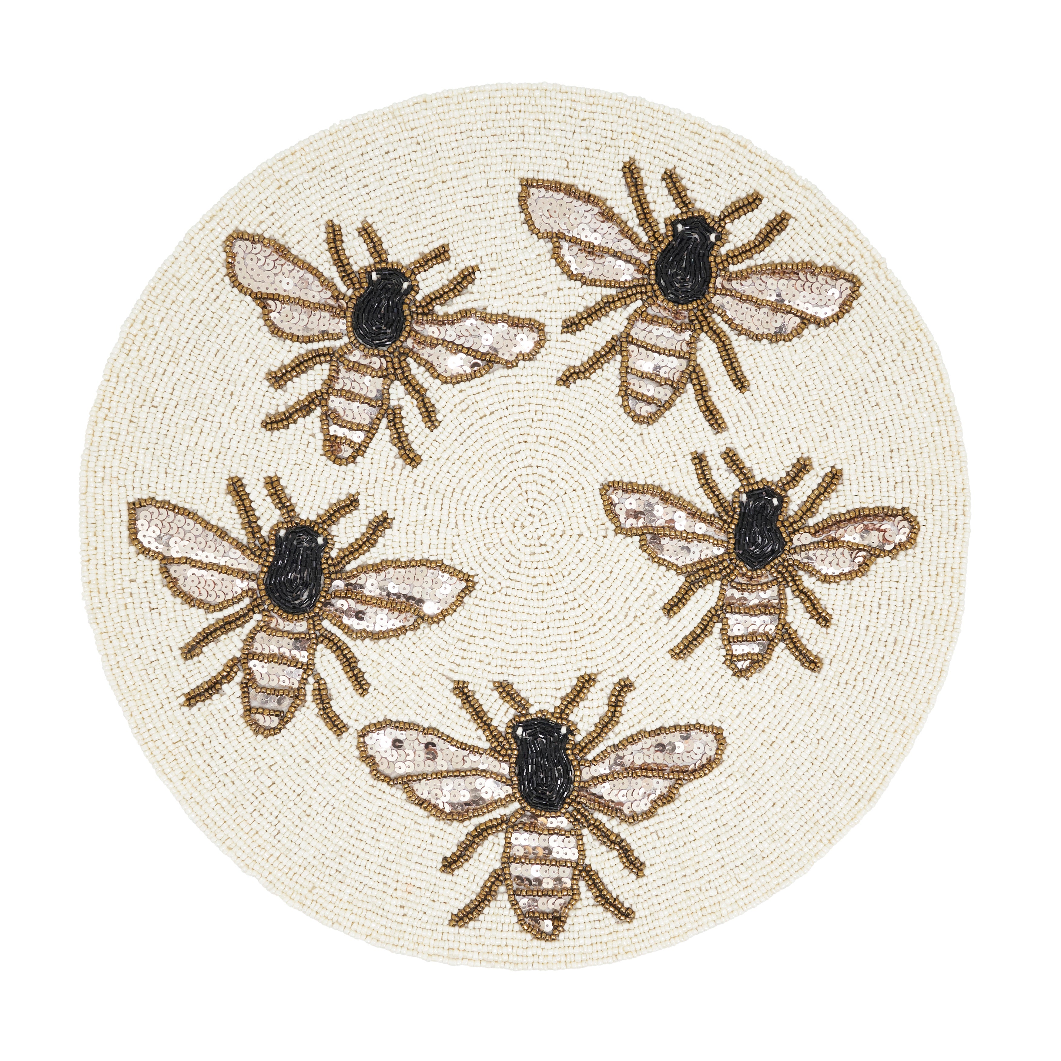 Garden Buzz Beaded Placemat, Set of 4