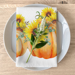 Sunflower Pumpkin Dream Napkins, Set of 4