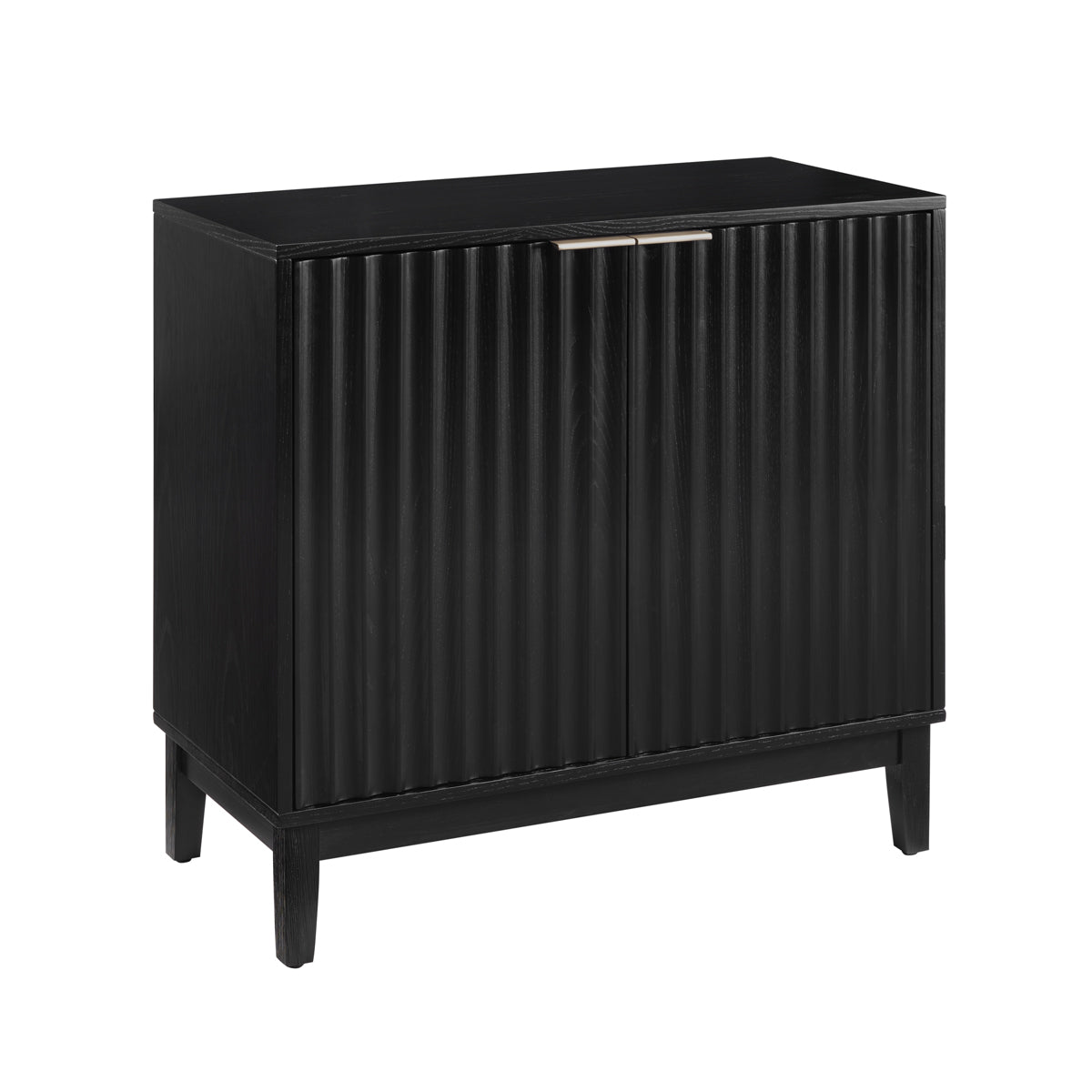 2-Door Fluted Storage Cabinet with Legs