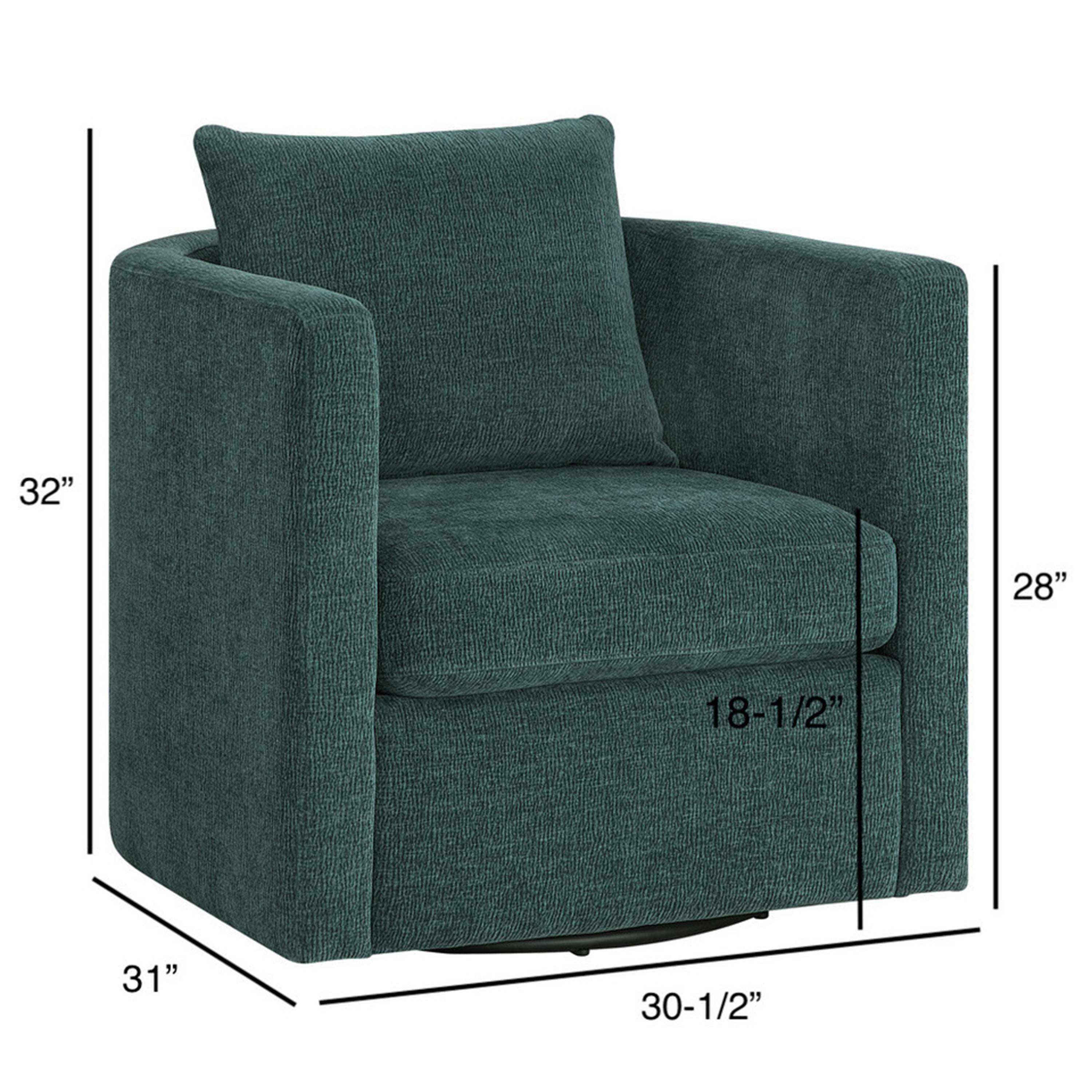 Sutton Swivel Barrel Chair with Performance Fabric