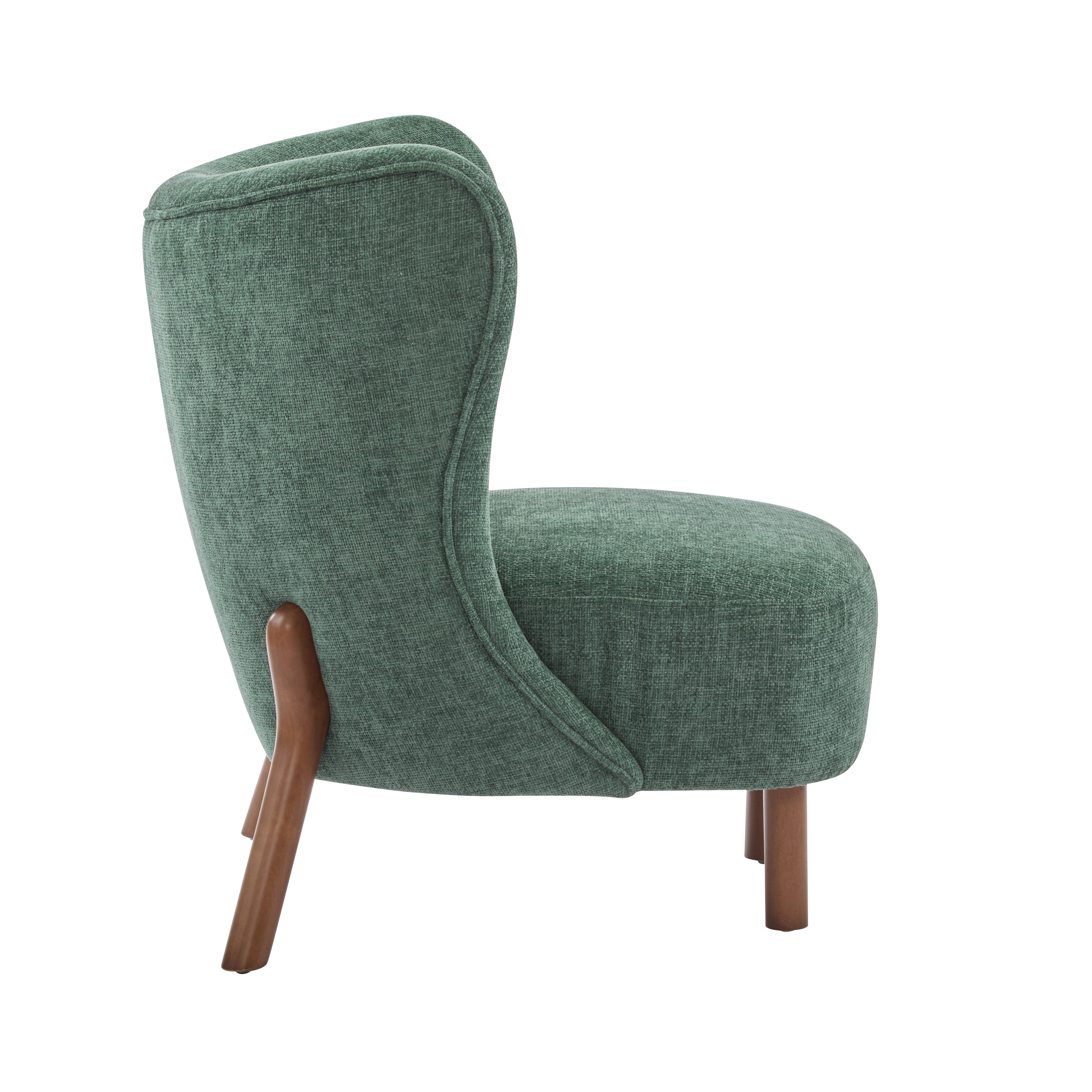 Bella Upholstered Wingback Armless Accent Chair - Thumbnail 2