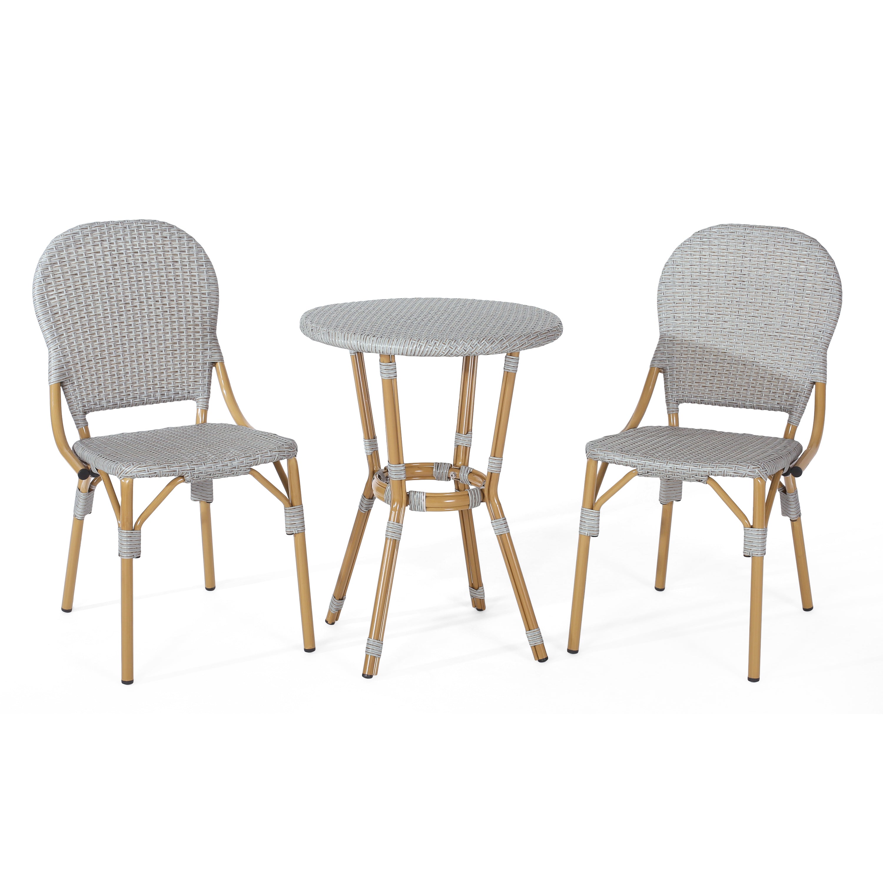 Eternity 3-Piece Bistro Set with 2 Armless Chairs and Round Table