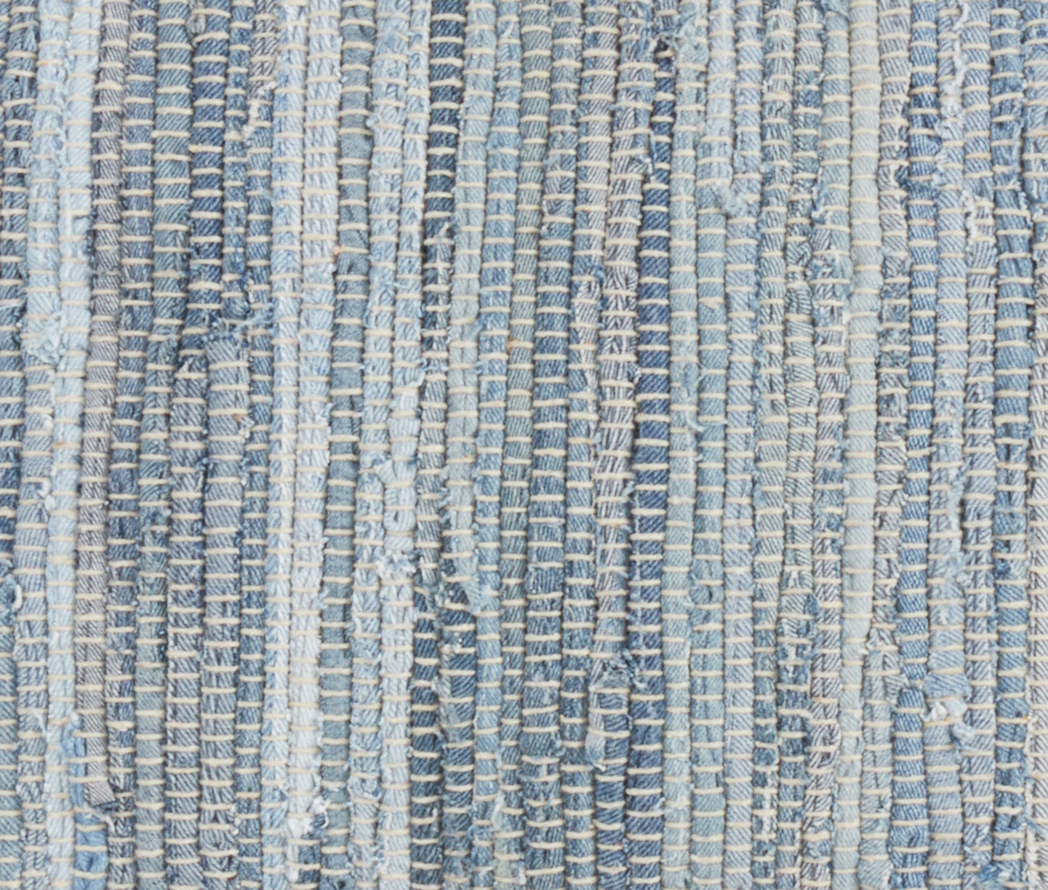 Poly Filled Denim Chindi Throw Pillow