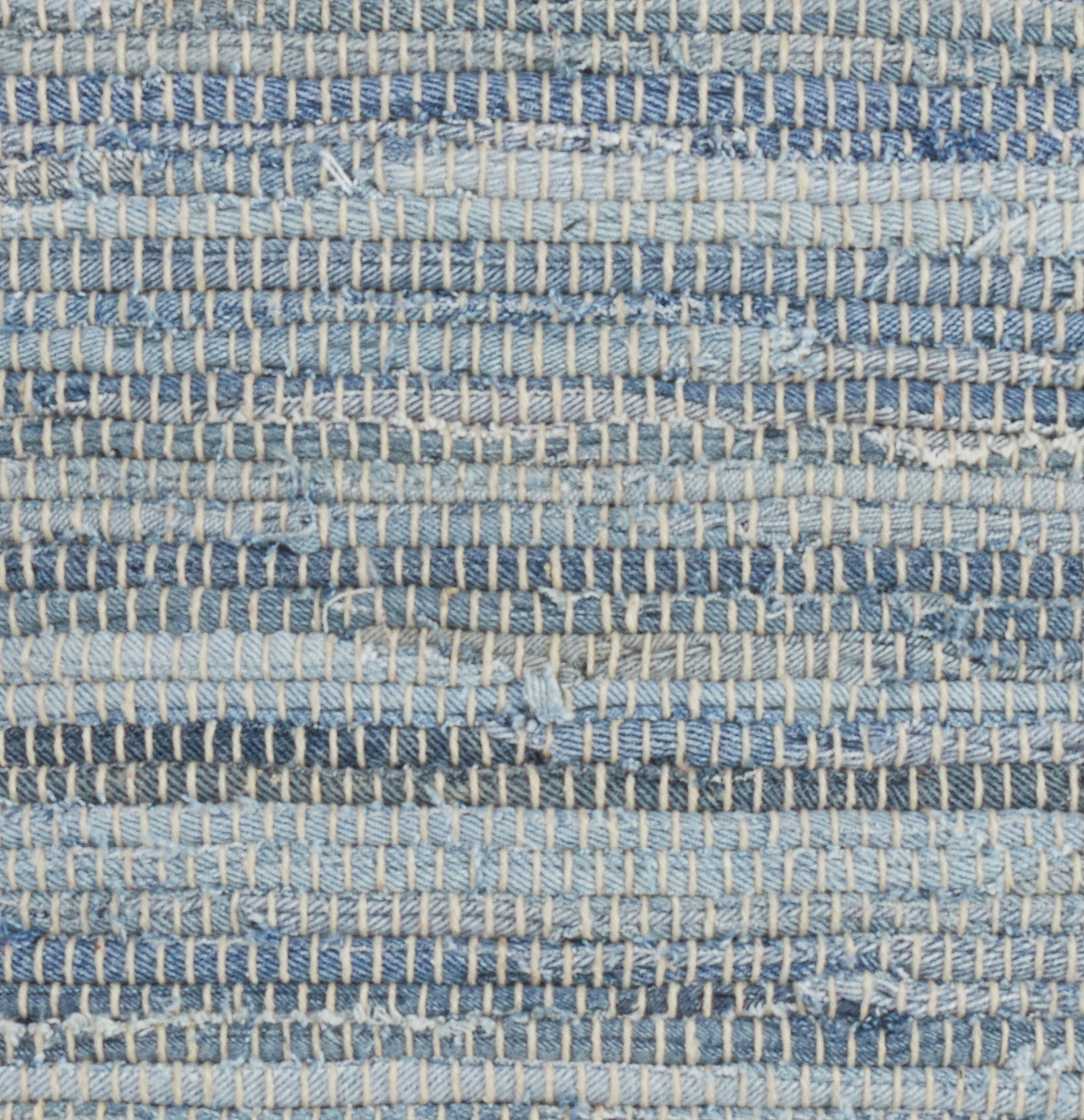 Poly Filled Denim Chindi Throw Pillow