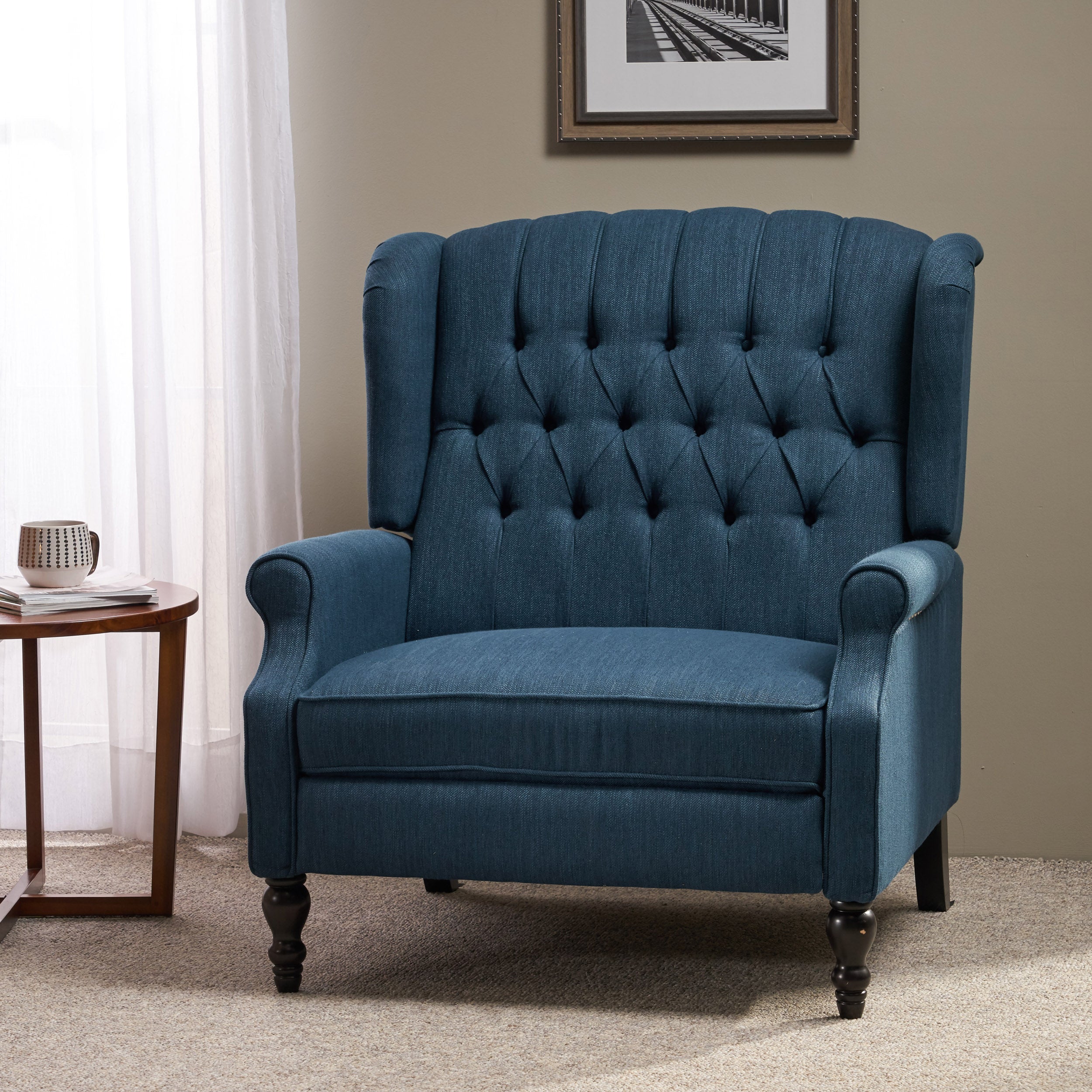 Oversized Wingback Tufted Recliner Accent Chair