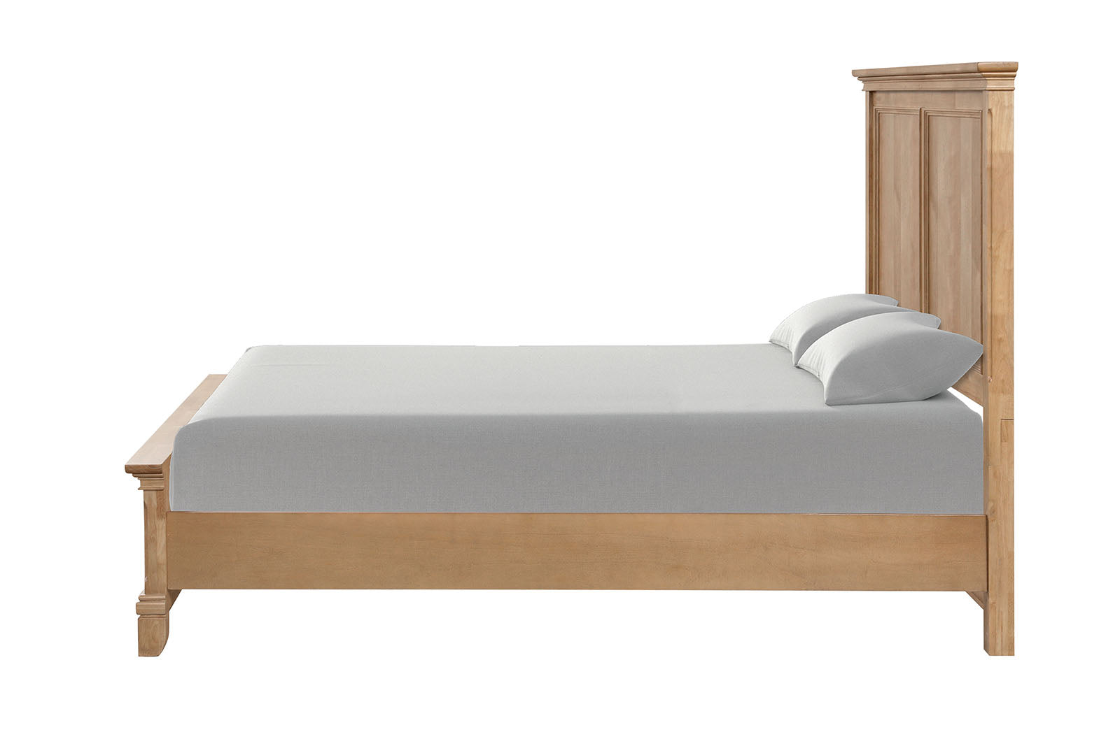 Kitsch Farmhouse Bed with Plank Headboard