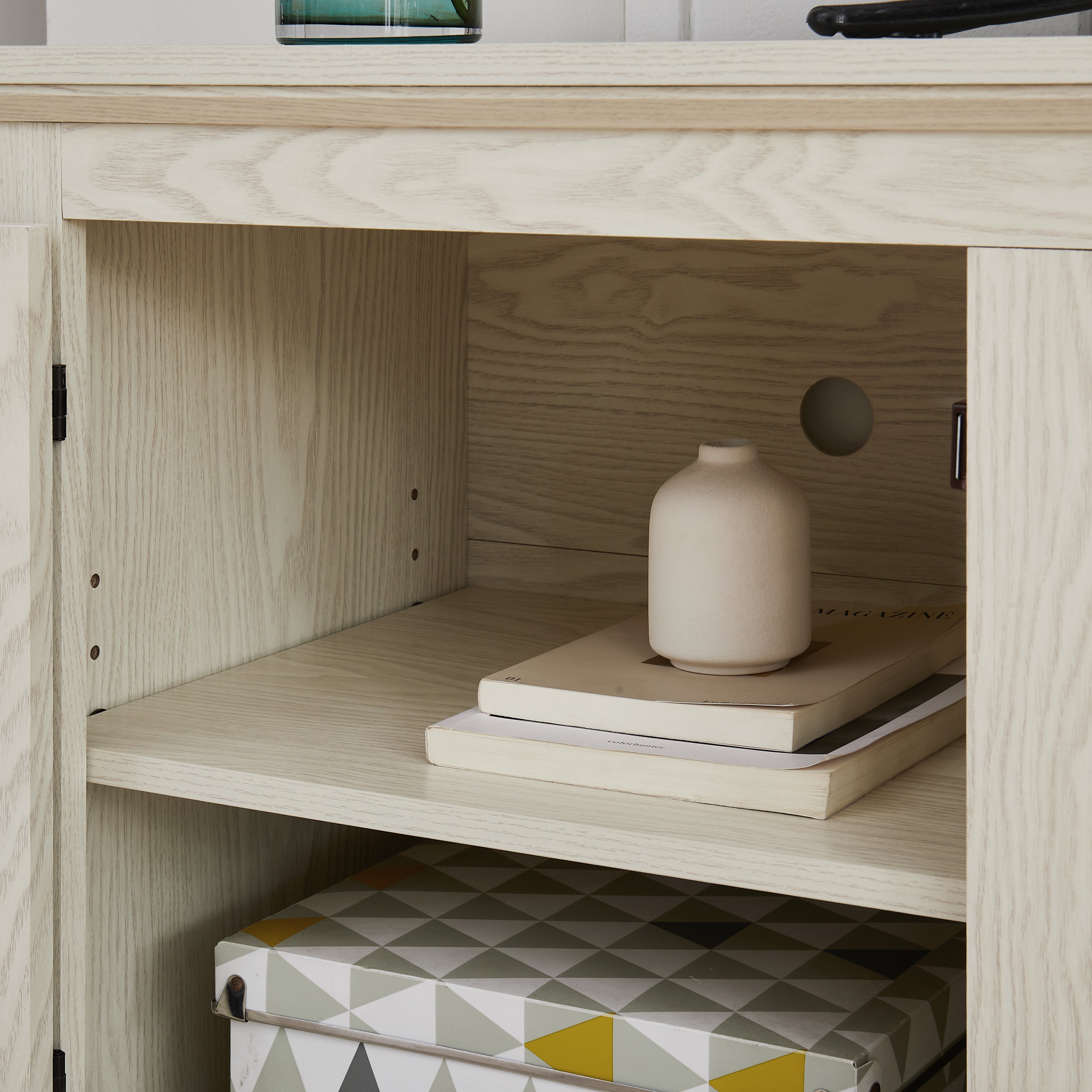 Farmhouse Rattan TV Stand