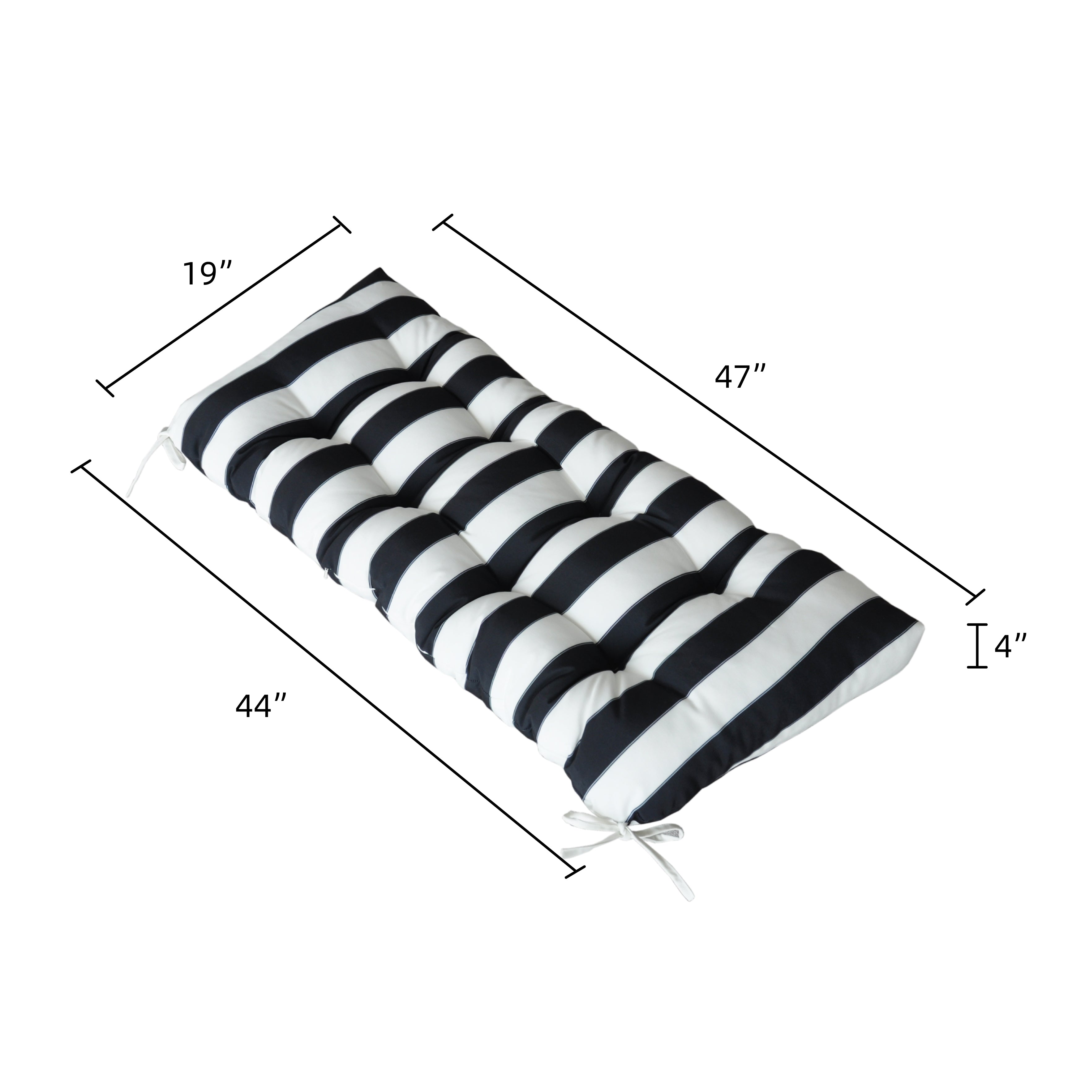 47" Tufted Outdoor Bench Cushion