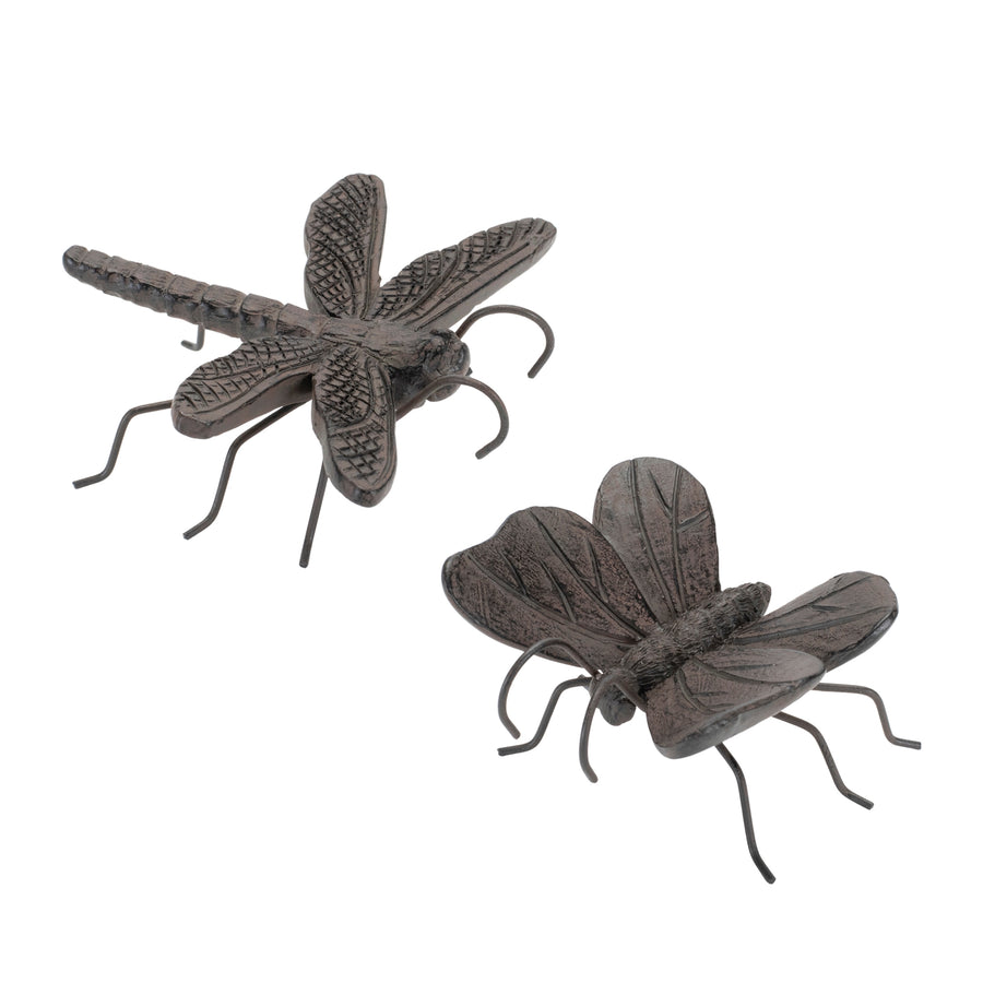 Dragonfly and Butterfly Insect Pot Sitter, Set of 12