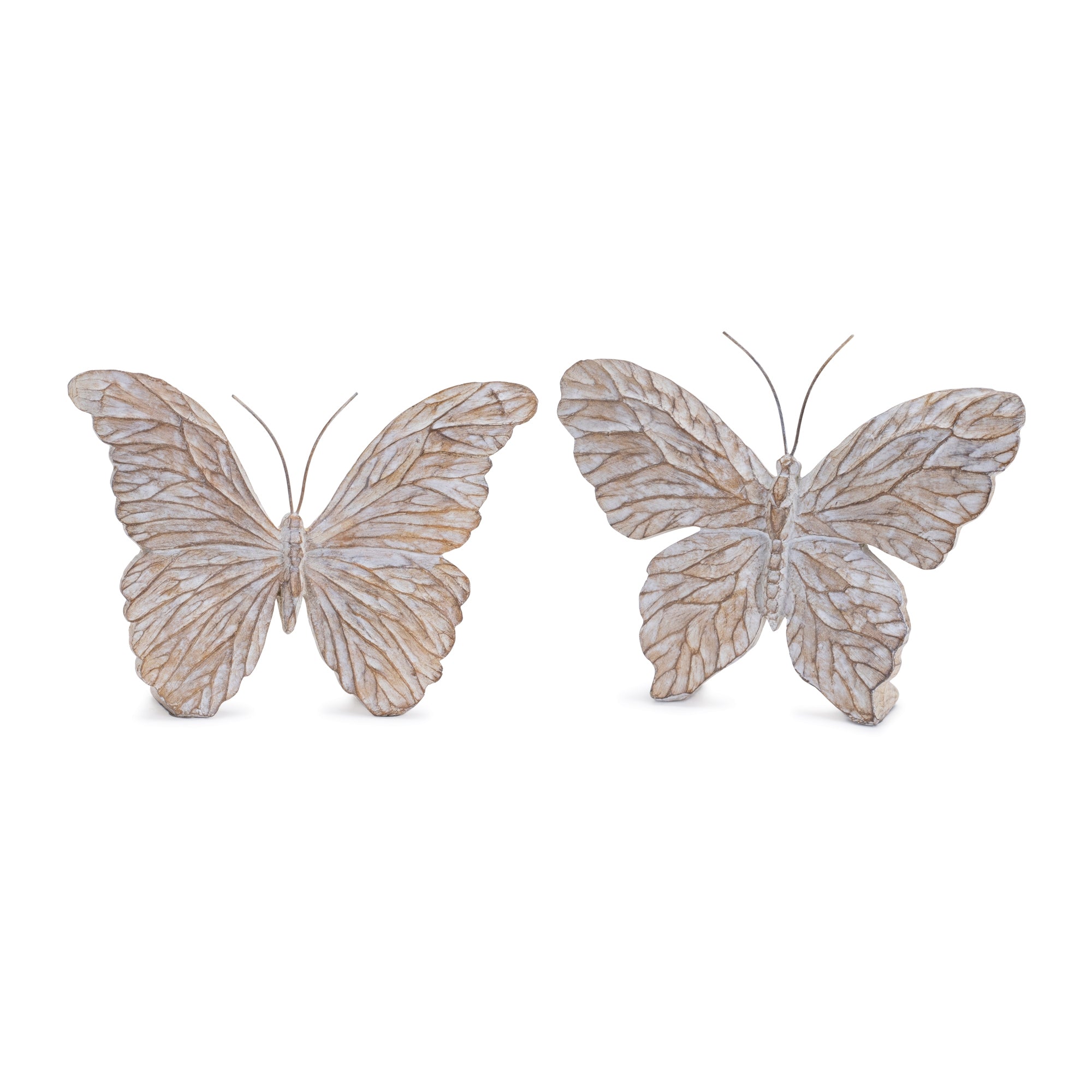 Carved Butterfly Shelf Sitter, Set of 4