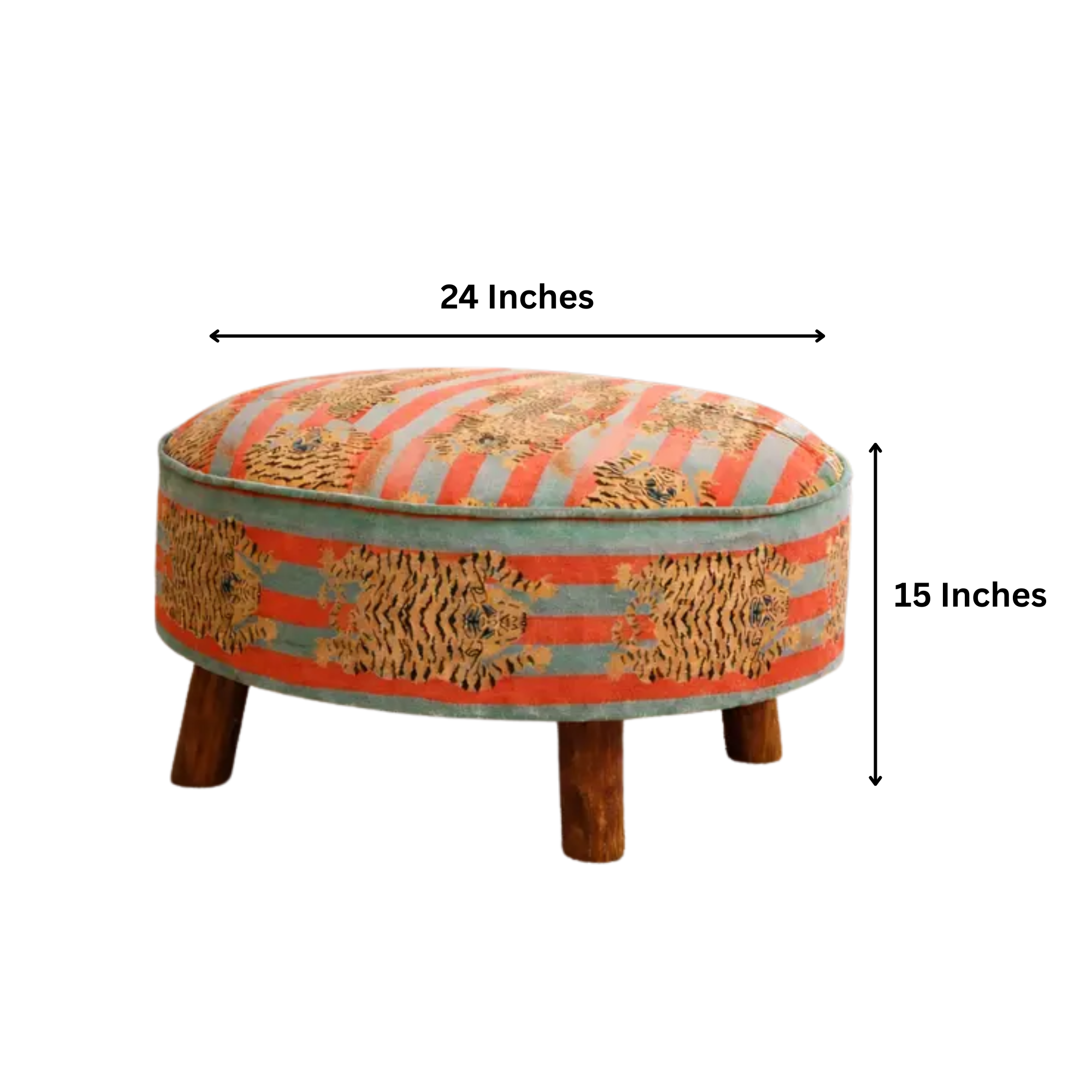 Velvet Safari Ottoman