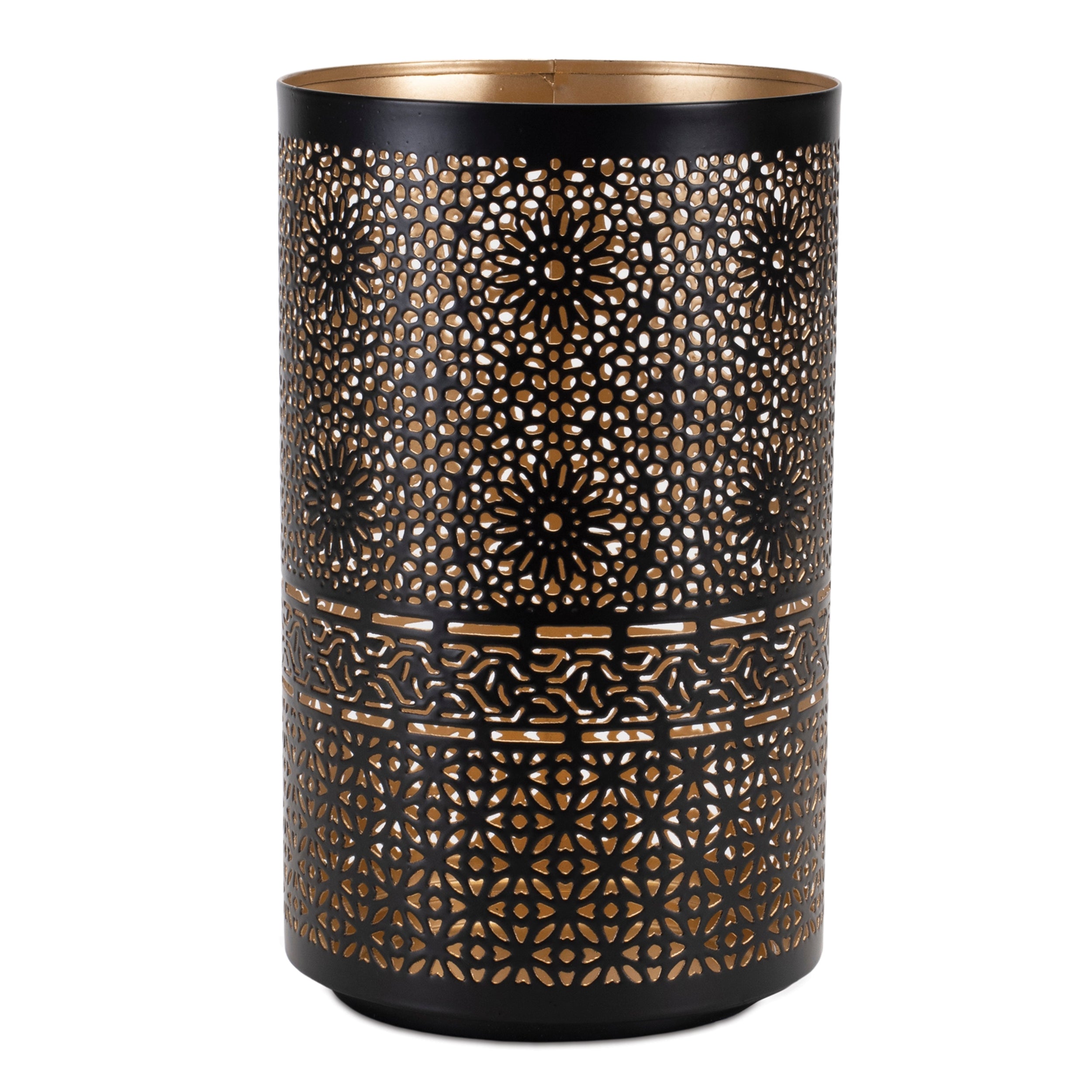 Mandala Punched Metal Candle Holder, Set of 2