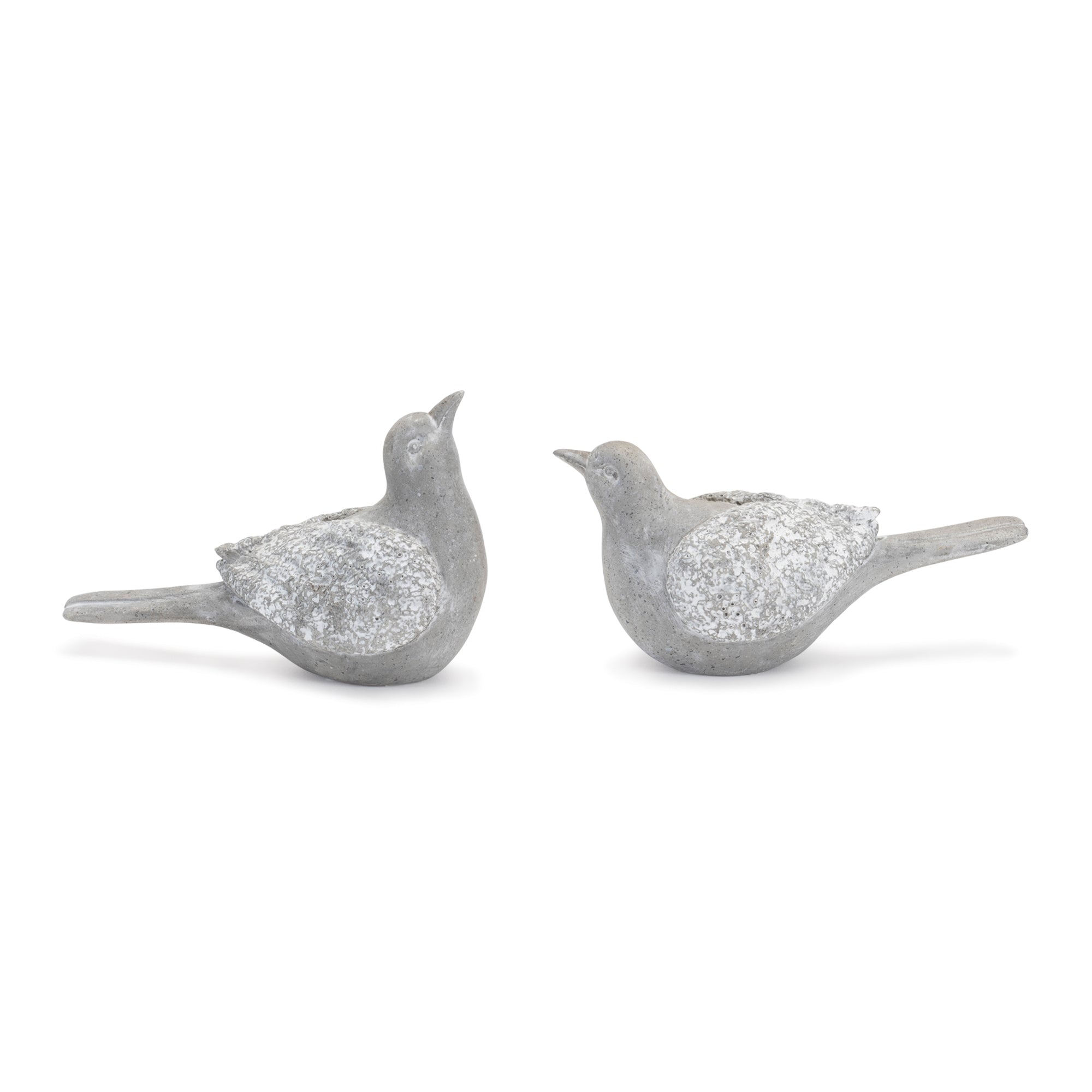 Stone Garden Bird Figurine, Set of 4