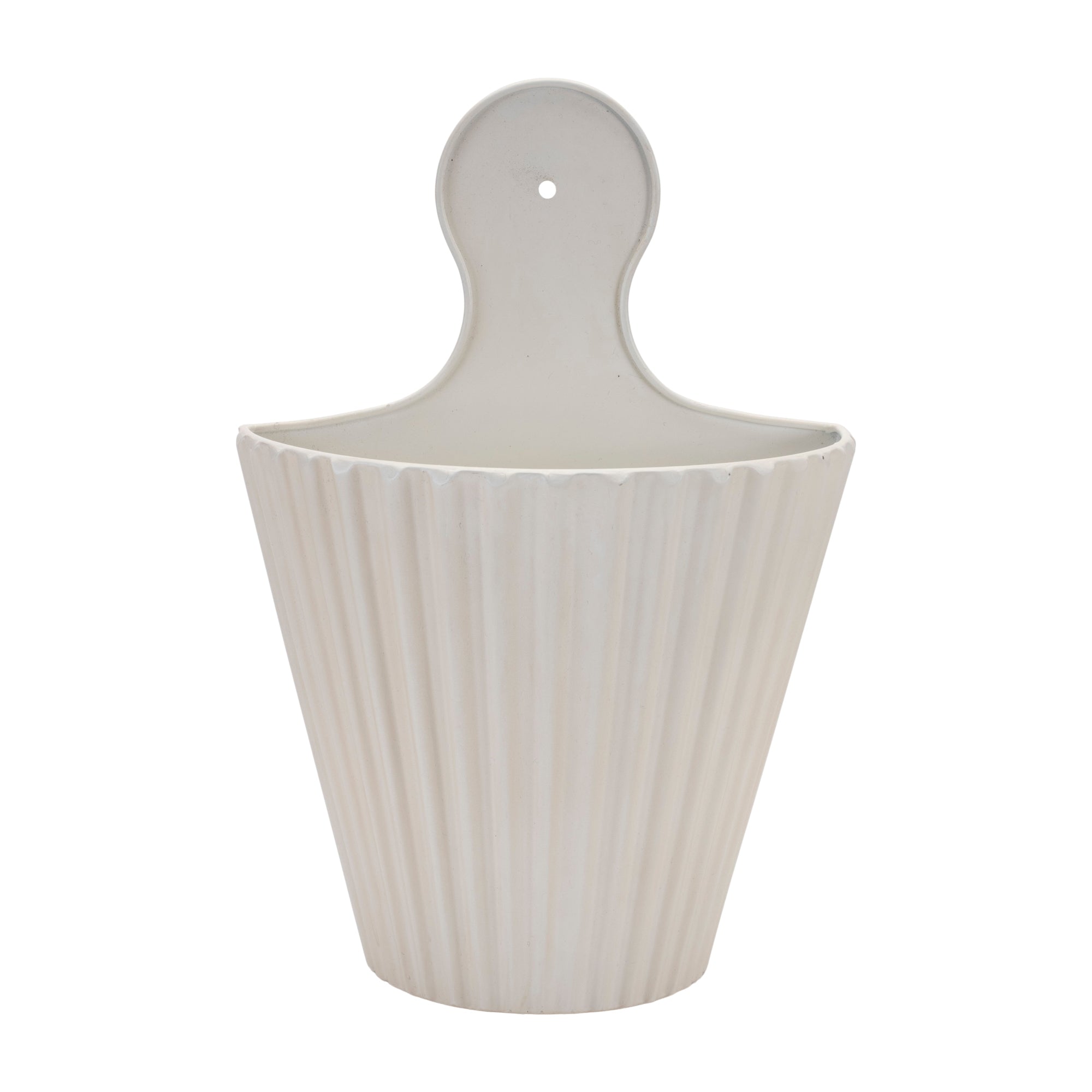 Ribbed Metal Wall Pocket, Set of 2