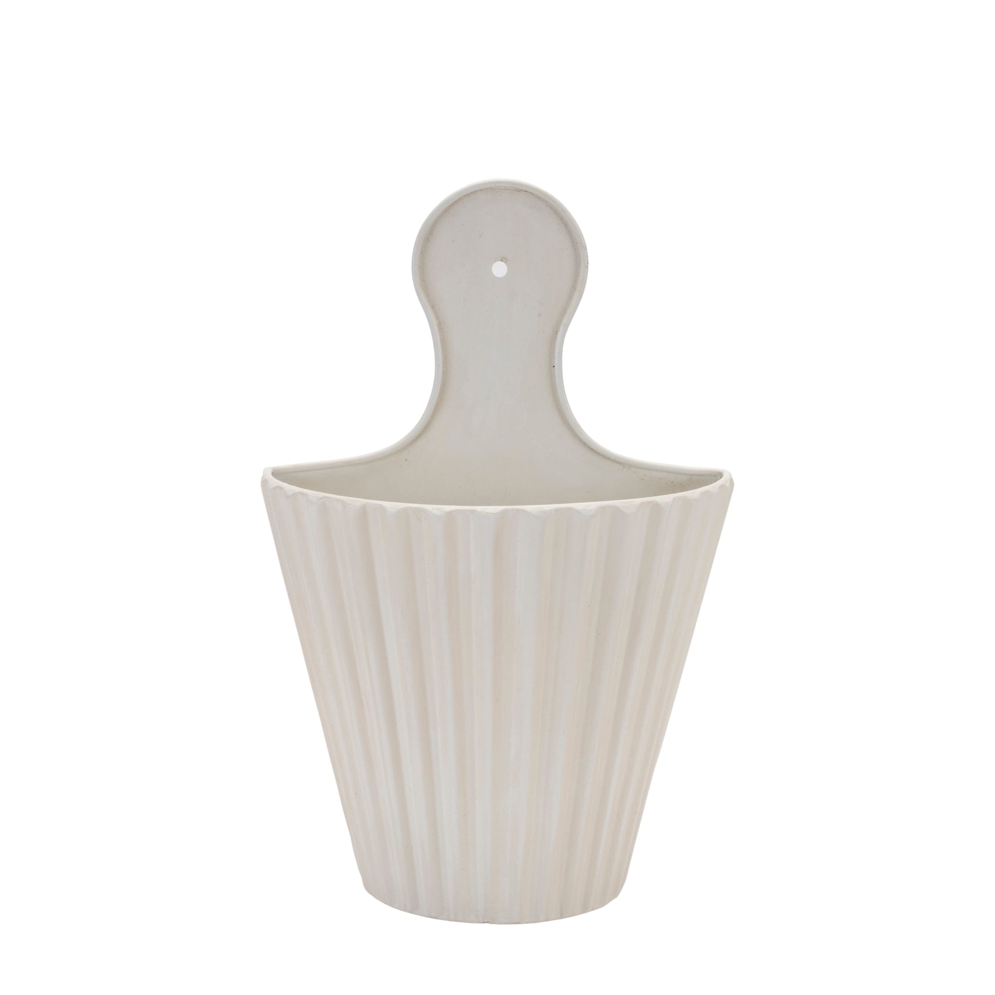 Ribbed Metal Wall Pocket, Set of 2