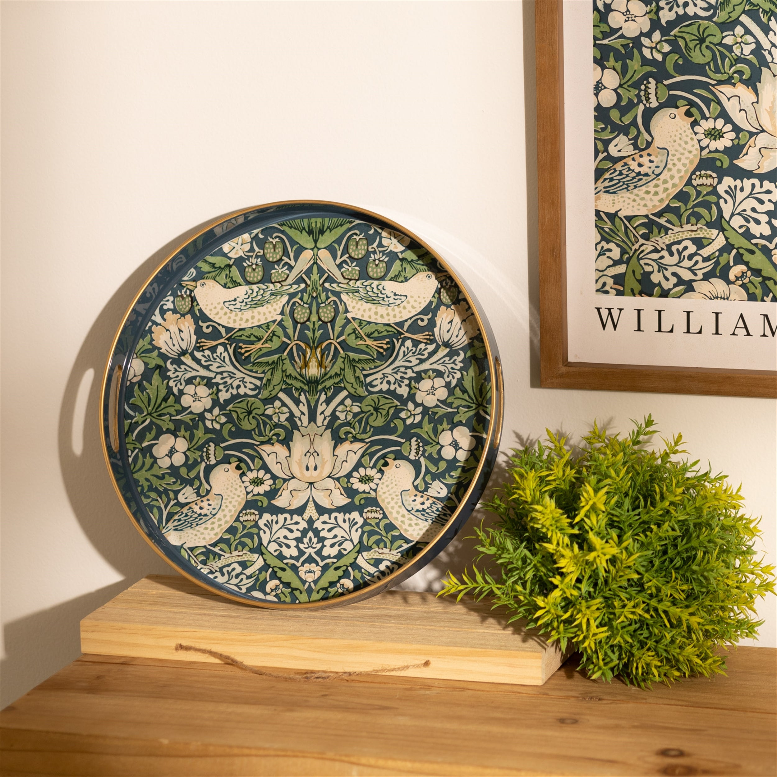 Round William Morris Tray