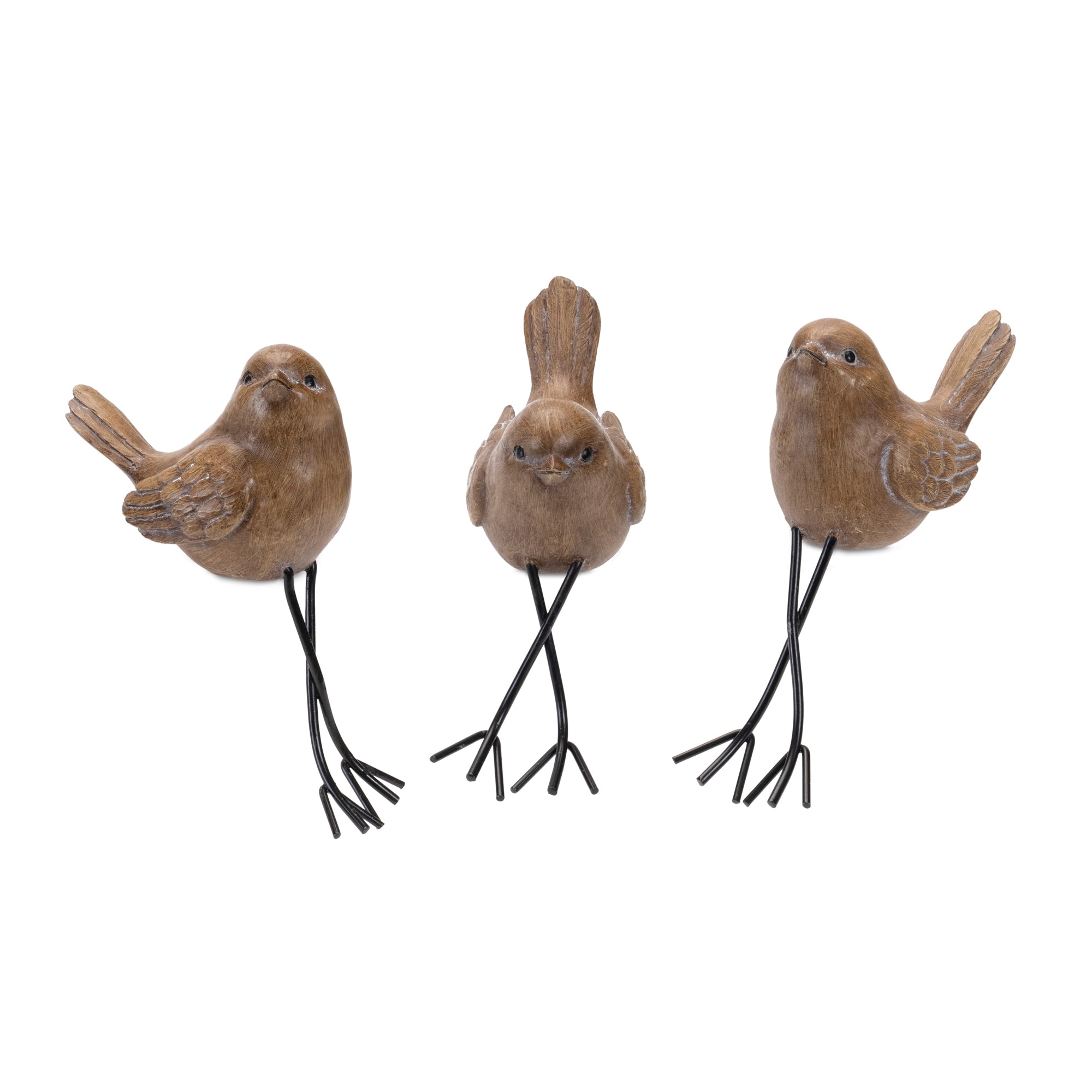 Etched Bird Shelf Sitter, Set of 6